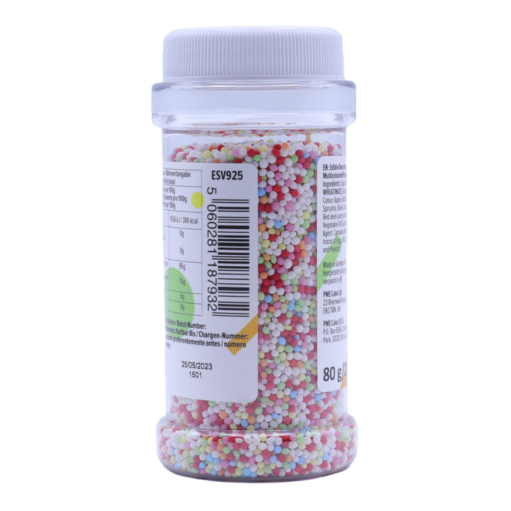 PME Multi Coloured Nonpareils 80 g - Cake Decorating Sprinkles