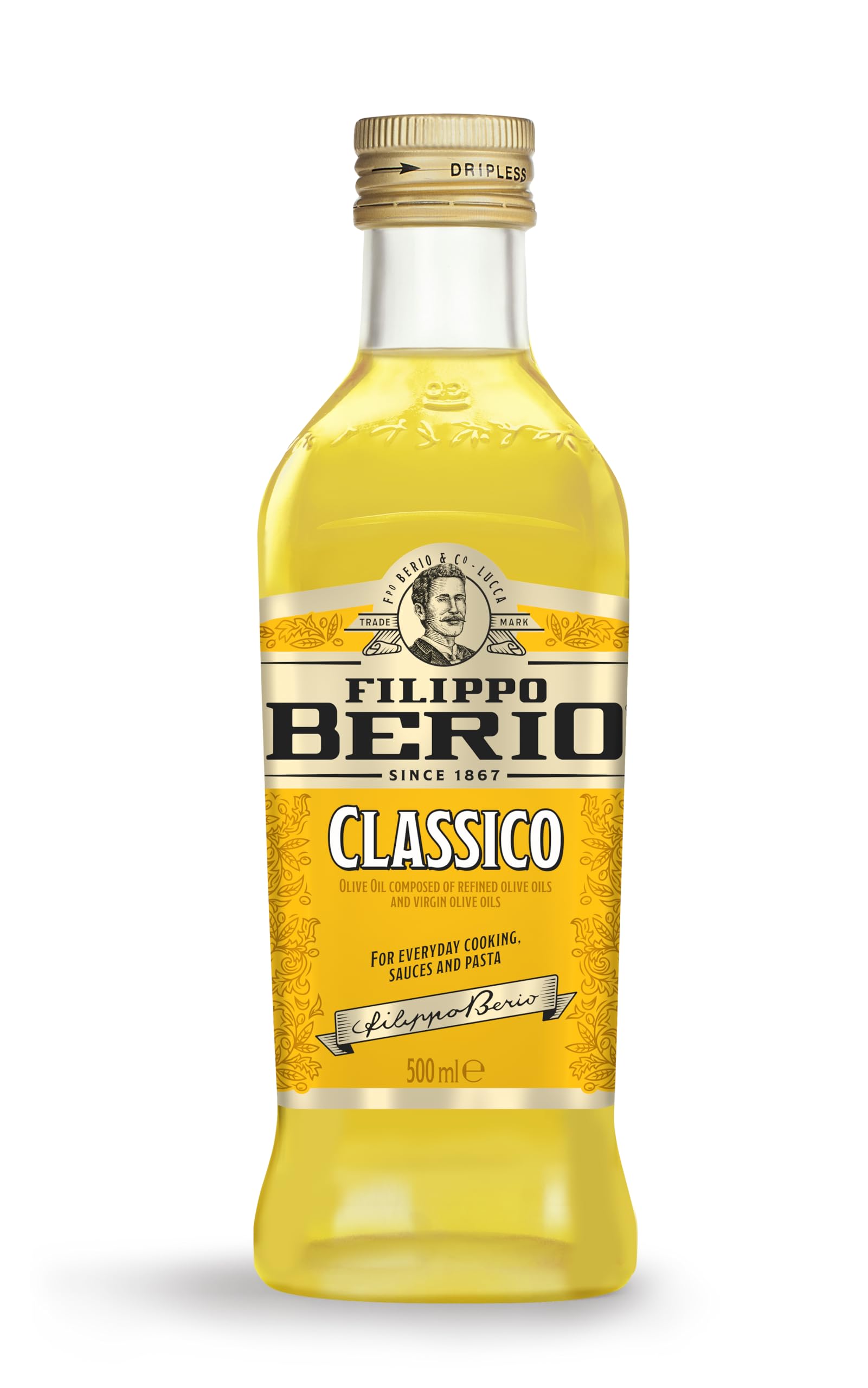 Filippo Berio Pure Olive Oil - Versatile Cooking Oil | 500ml Size