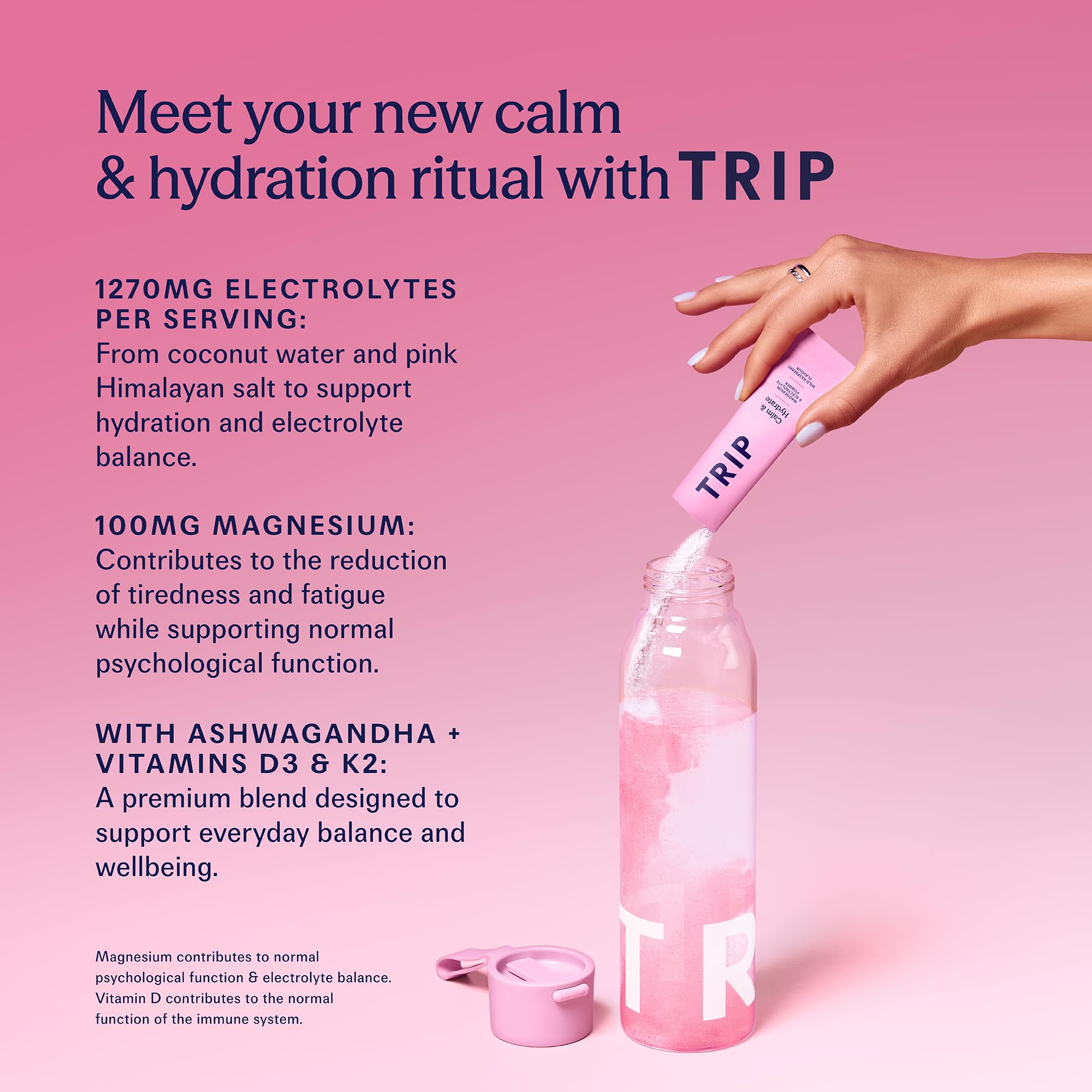 TRIP Calm & Hydrate Electrolyte + Magnesium Powder Variety Pack | 1270mg Electrolytes