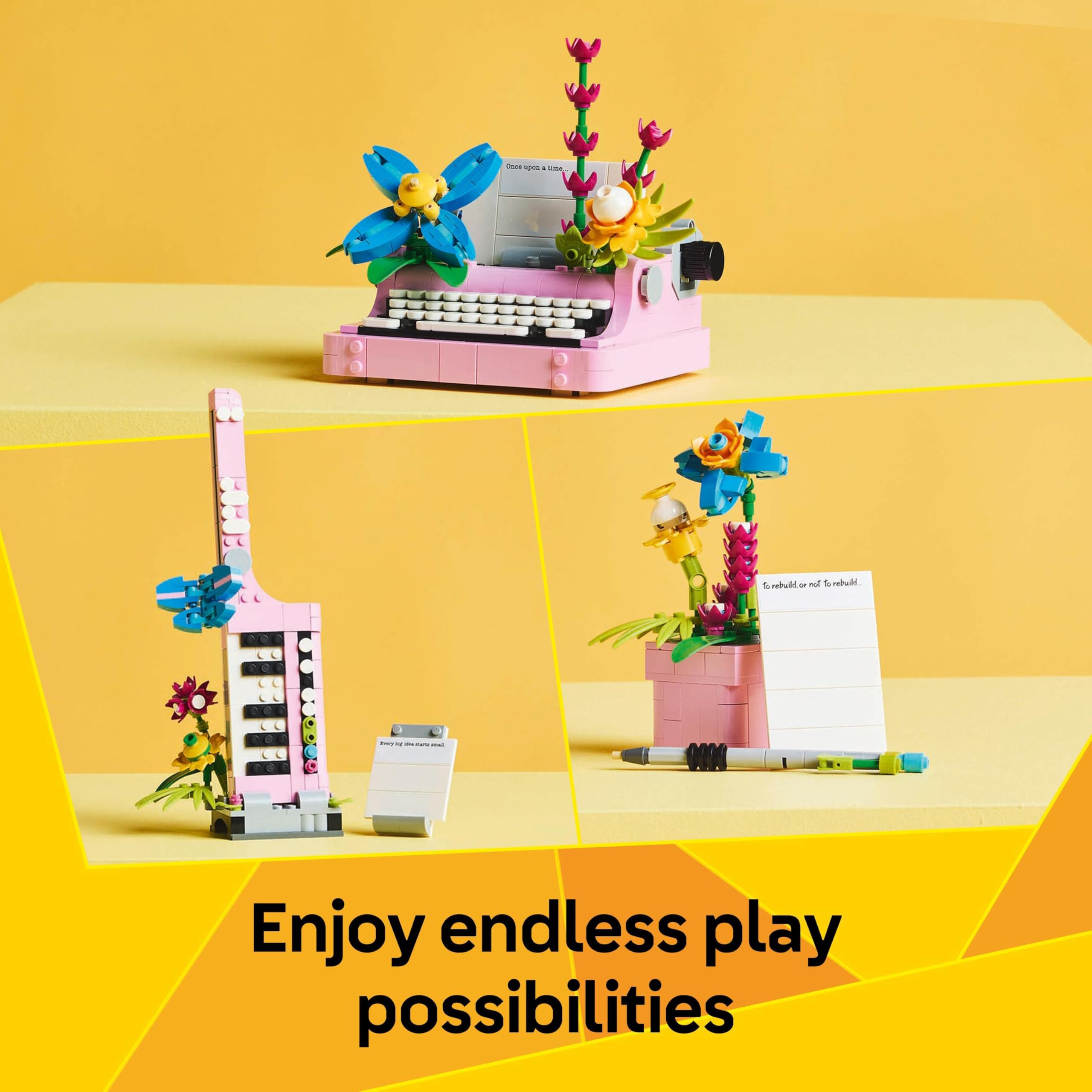 LEGO Creator 3in1 Typewriter with Flowers Toy - 363-Piece Building Set for Ages 8+ 4