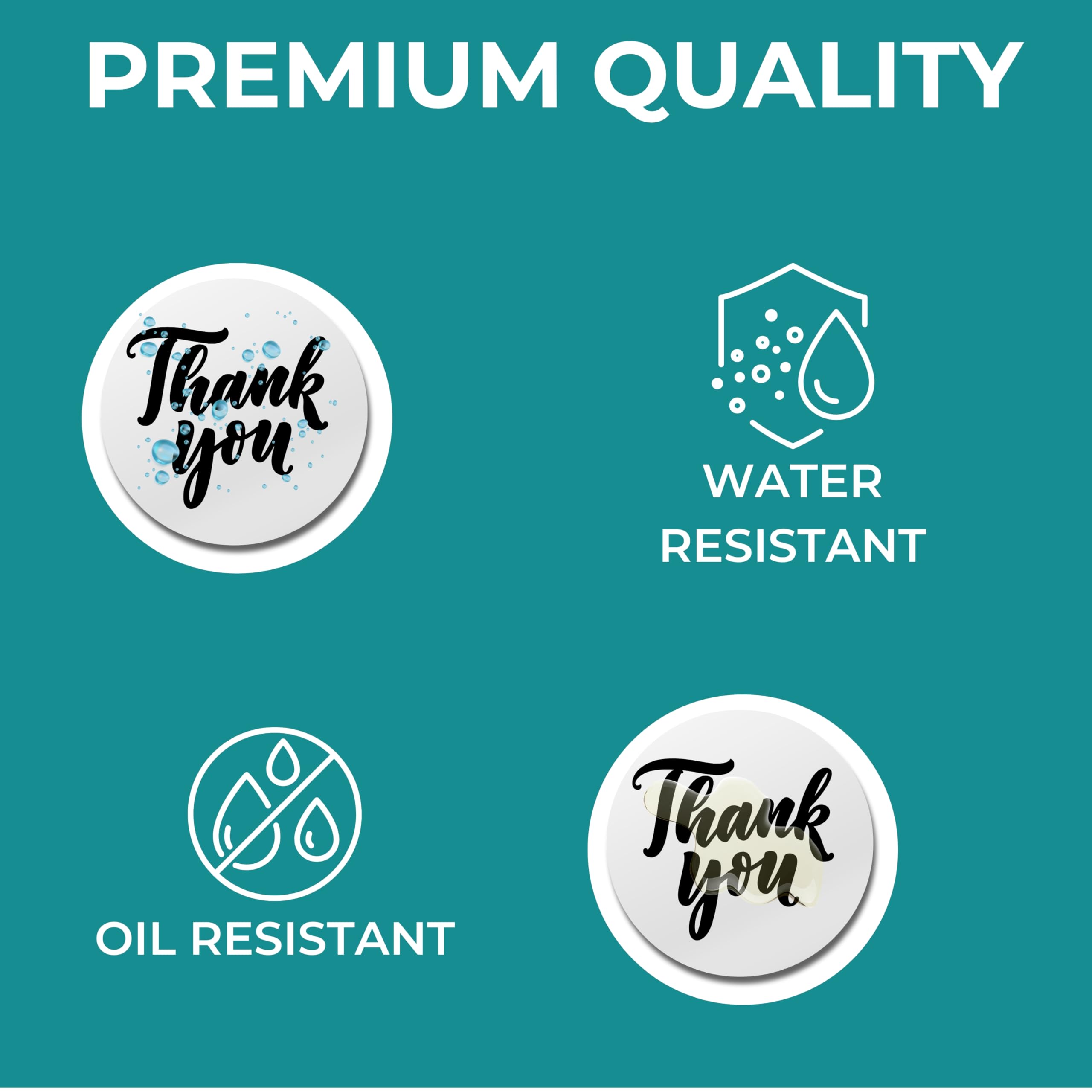 Double Dragon Direct Thermal Round Sticker Labels - 50mm, 750 Count Roll, White, Waterproof & Scratch-Resistant 2