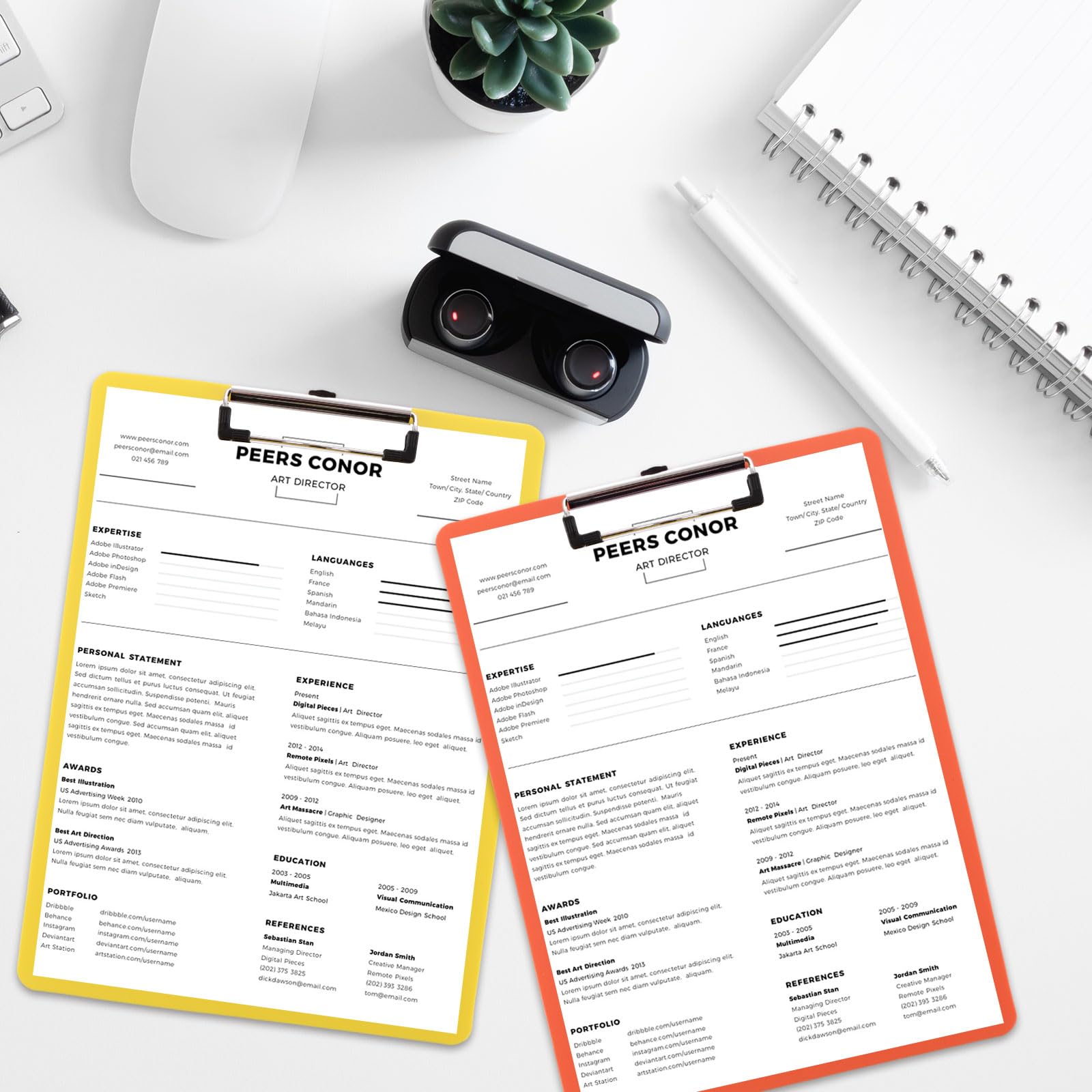 ASelected 6 Pcs A4 Plastic Clipboard Set - Durable PP Material, Low Profile Clip | Holds 100 Sheets 6