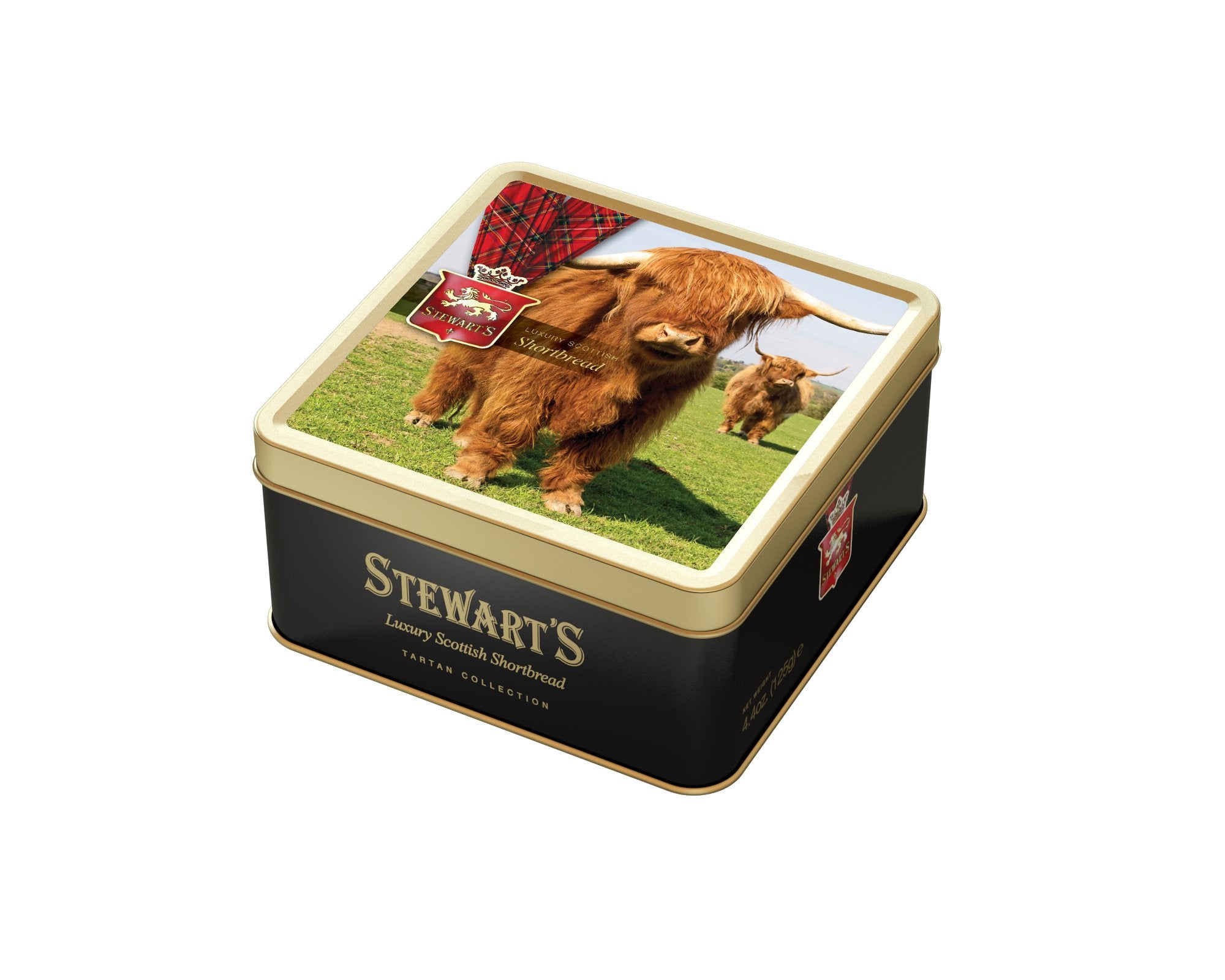 Stewart's Highland Cow Shortbread Gifting Tin (125g) - Traditionally Made Scottish Treat 1