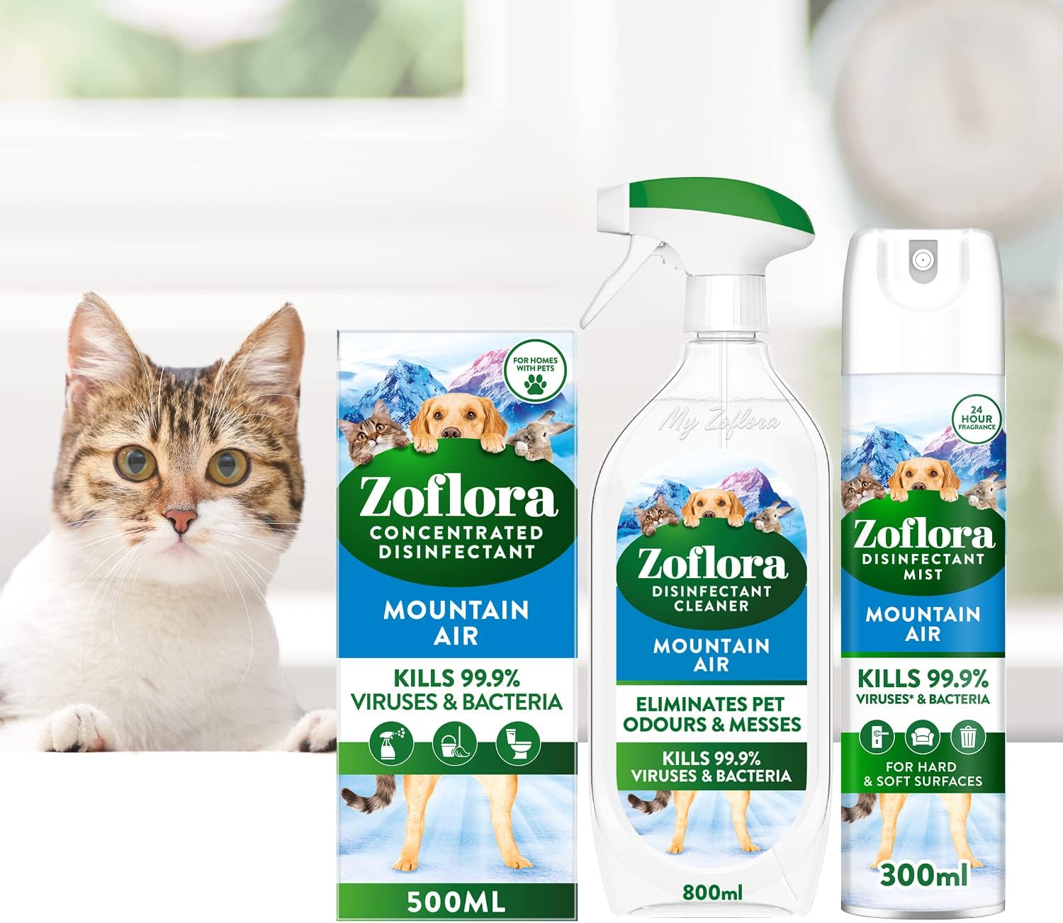 Zoflora Mountain Air Multipurpose Disinfectant Cleaner, 800ml 3
