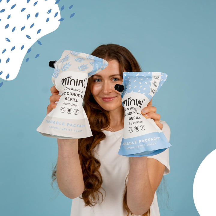 Miniml Eco Fabric Softener & Conditioner 1L Refill - Fresh Linen Scented
