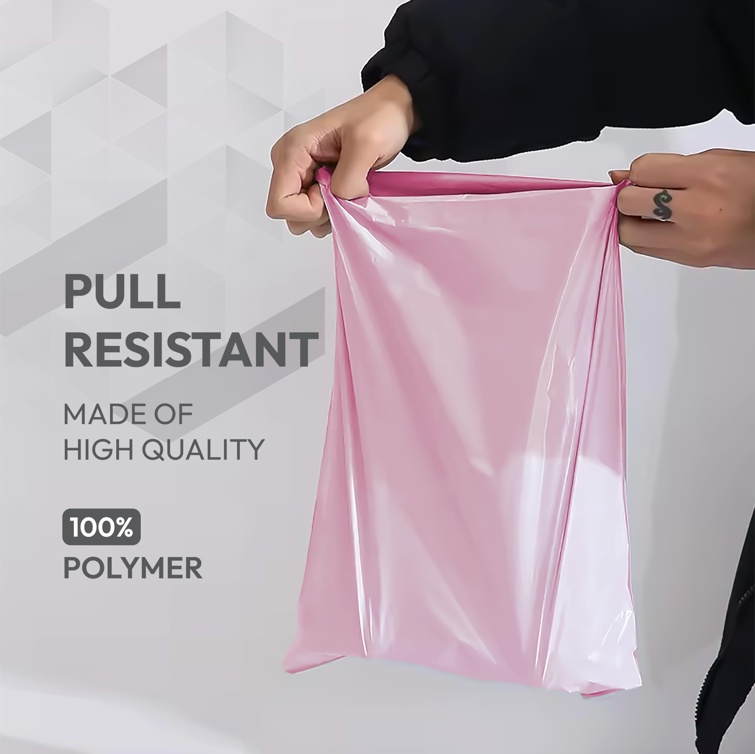 delka Mailing Bags, 100Mixed Size Pink Poly Mailer Bags, Tear-Resistant Shi 5