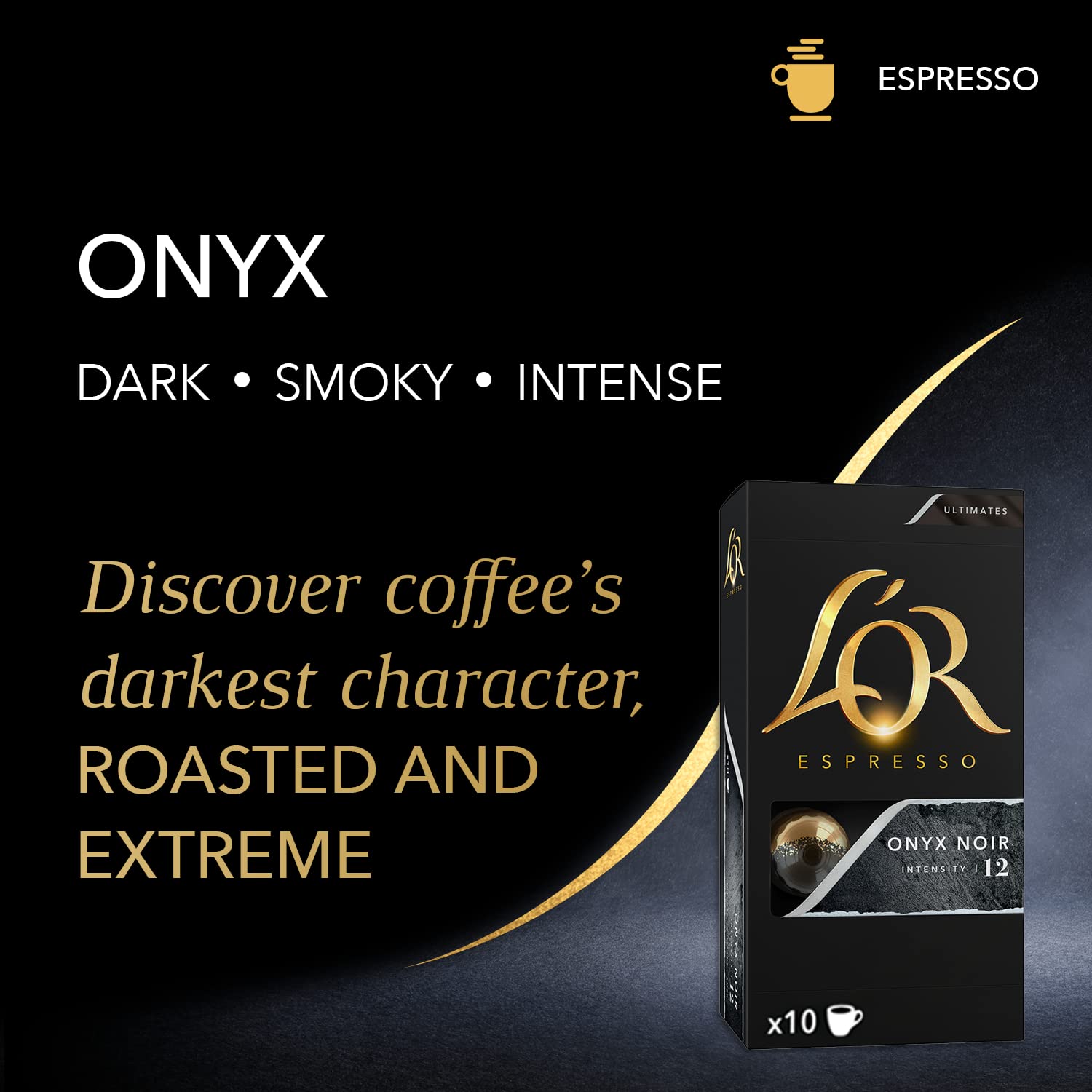 L'OR Espresso Onyx Coffee Pods x10 - Intensity 12 (Pack of 10, 100 Capsules) 7
