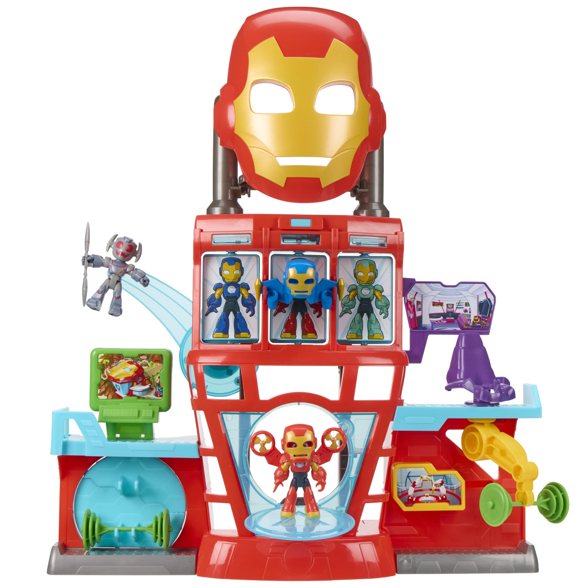Marvel Press Iron Man and His Awesome Friends Iron Quarters Playset | Ages 3+ | 2 Figures Included