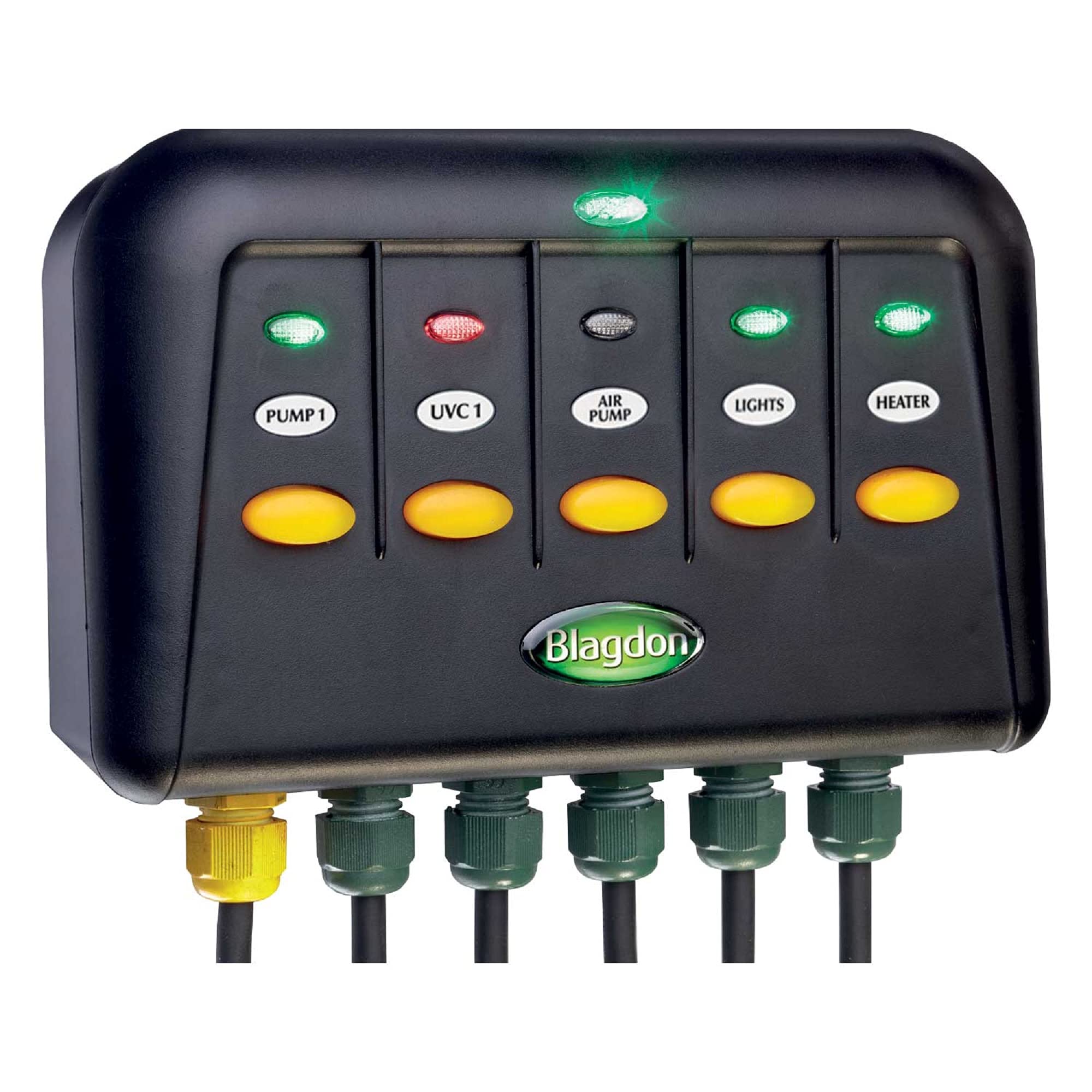 Blagdon Powersafe Garden & Pond Electrical Switch Box - 5 Outlet, Weatherproof, Black