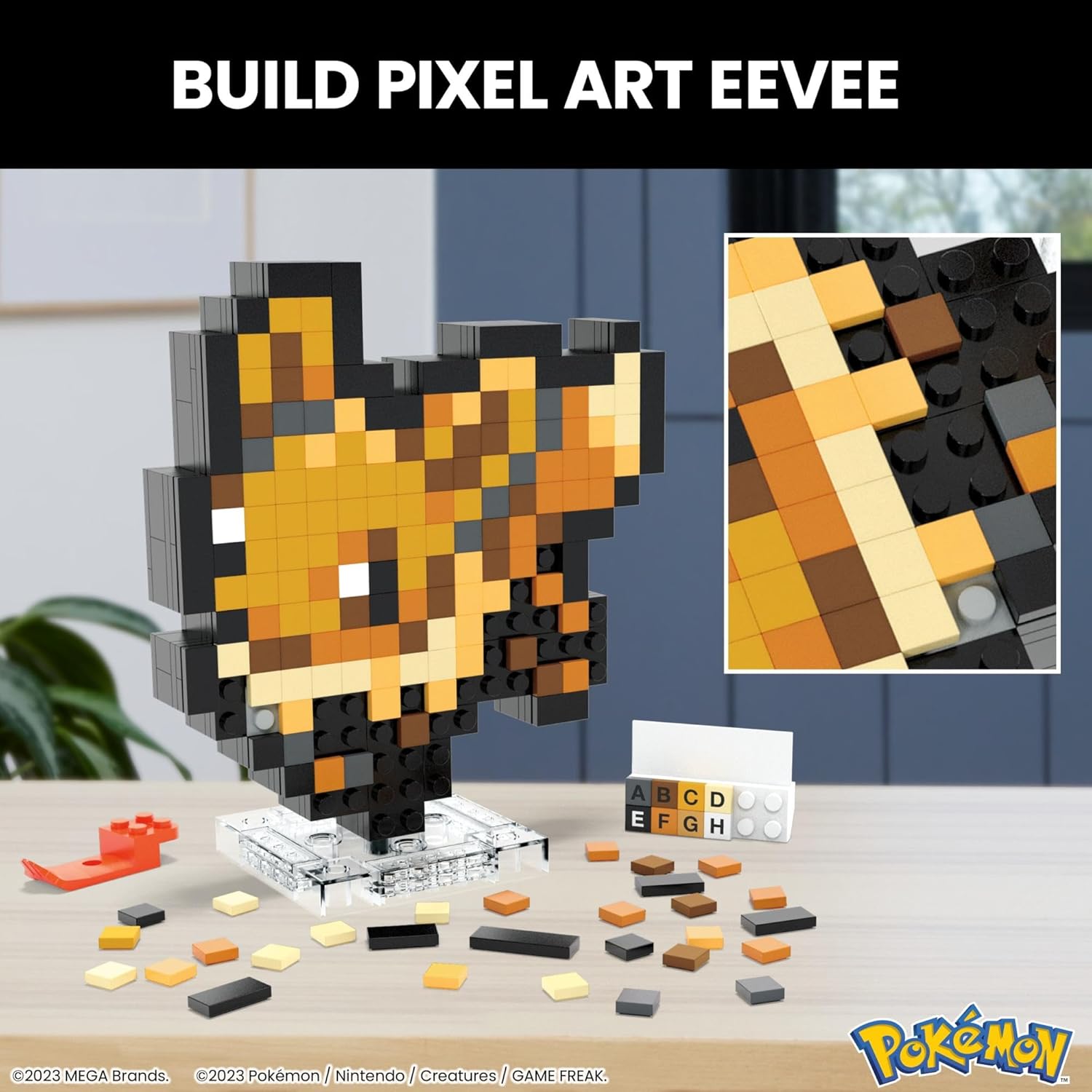 MEGA Pokémon Eevee Building Set - 323-Piece Pixel Art Action Figure for Adult Collectors 5