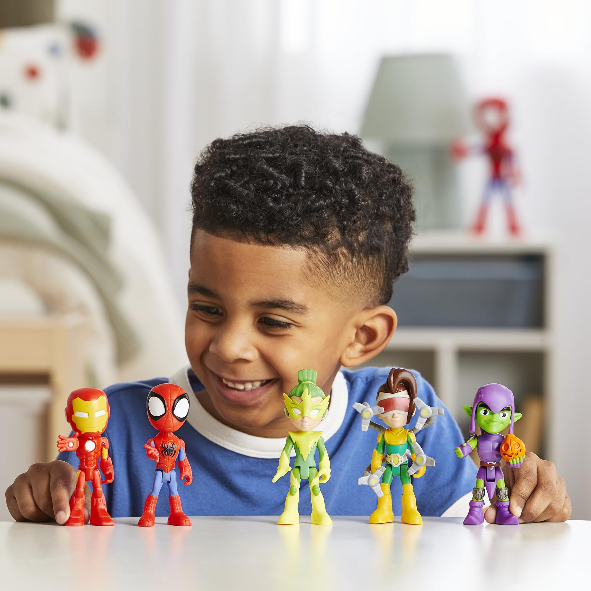 Marvel Spidey and His Amazing Friends Friends & Foes Pack - 5-Pack Poseable Action Figures for Kids 4