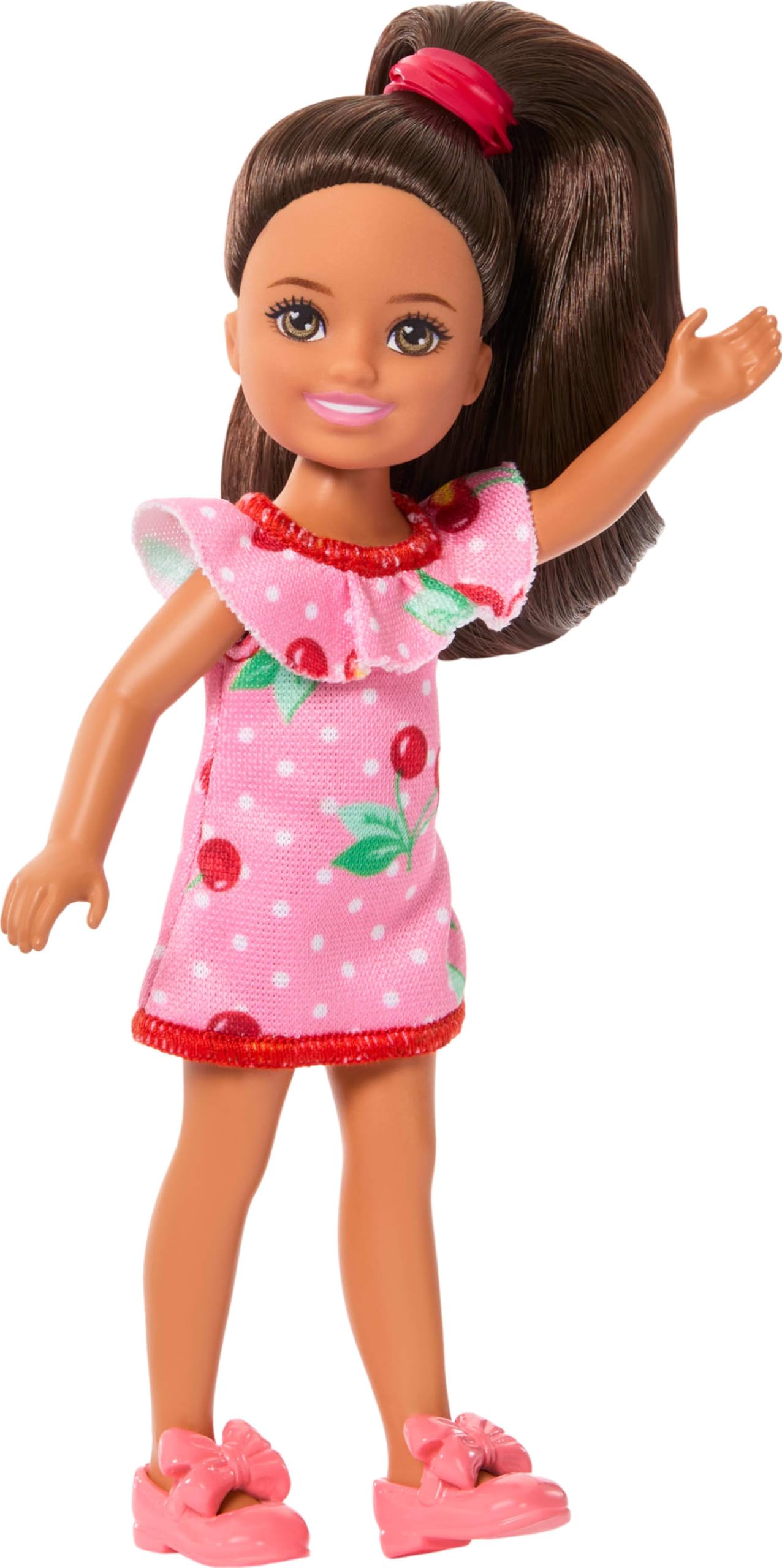 Barbie Club Chelsea Lula Doll - 6-Inch Pink Cherry-Print Dress with Ponytail, Ages 3+ 5