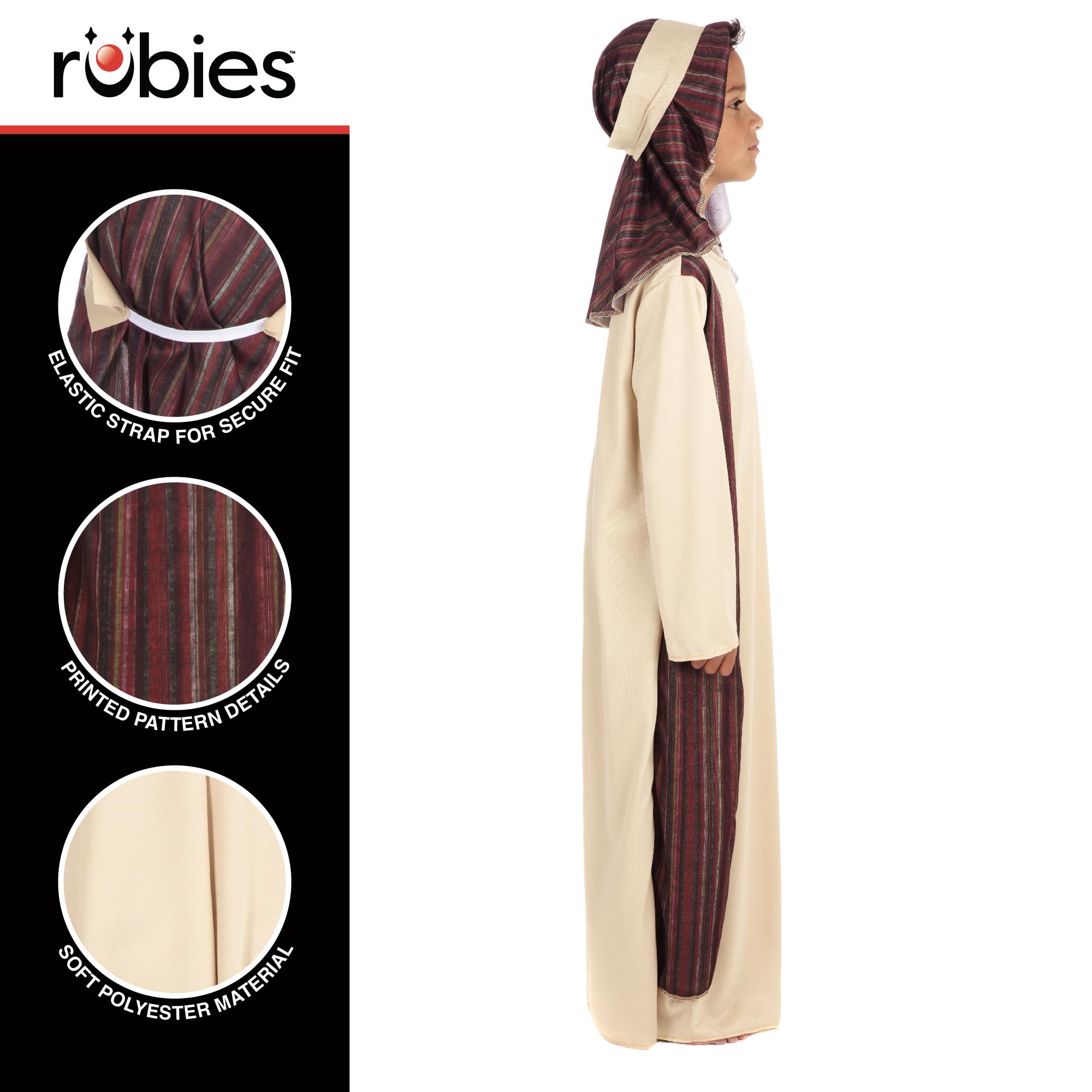 Bristol Novelty CC888 Shepherd Costume - Unisex Kids Dress Up for Nativity Plays & Book Week 4