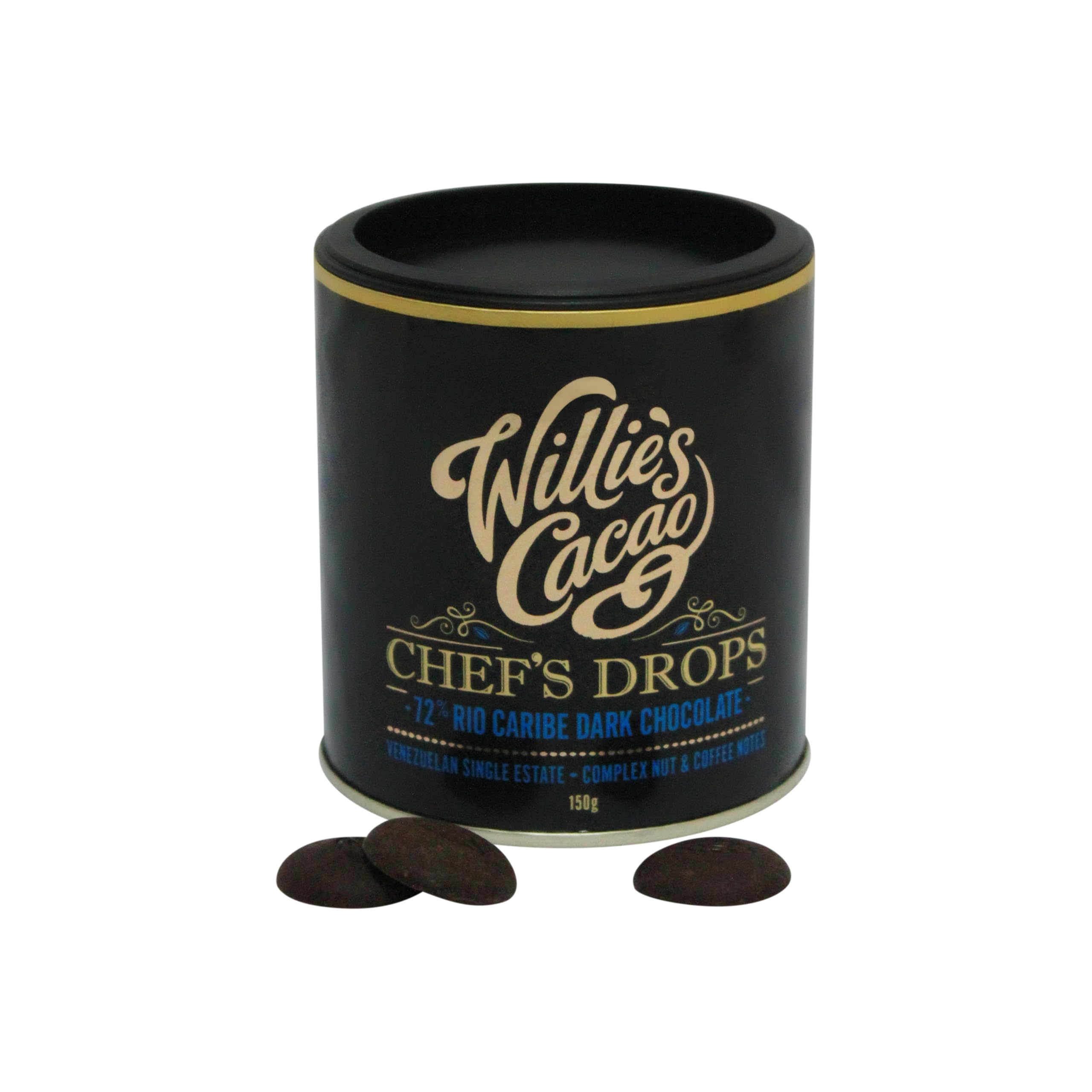 Willie's Cacao - Rio Caribe 72% Dark Chocolate Chef's Drops 150g 1