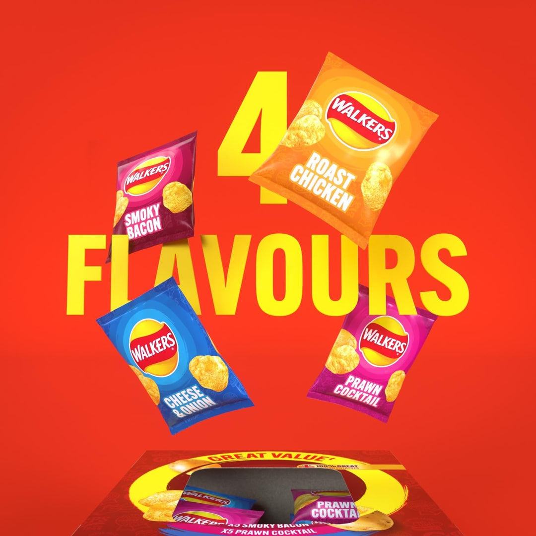 Walkers Meaty Variety Multipack Crisps 20x25g