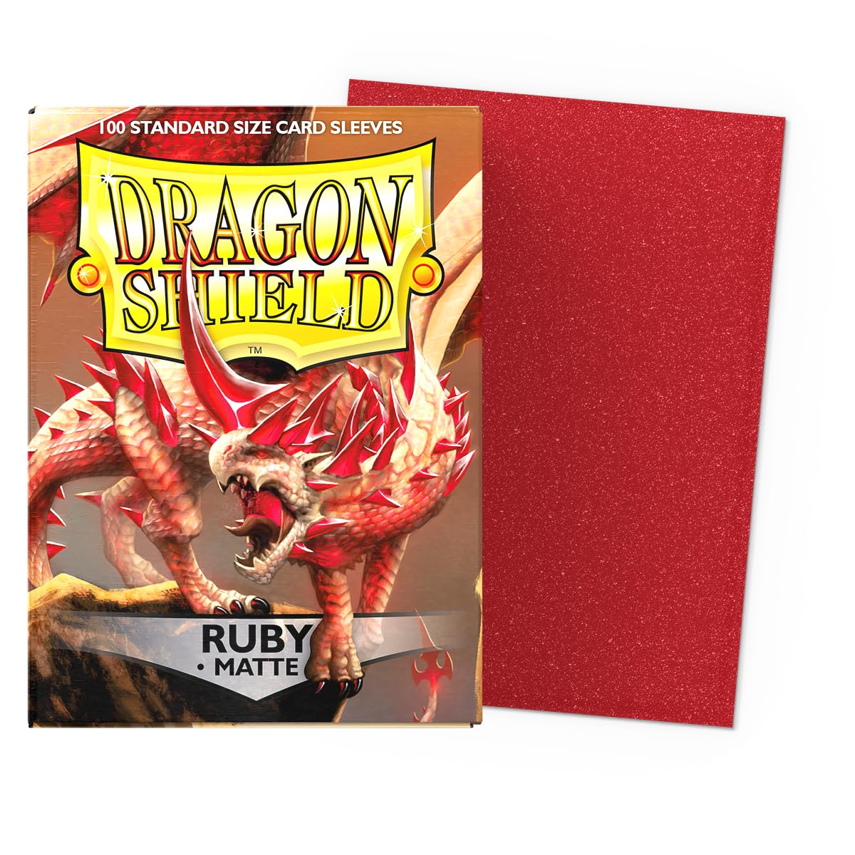 Dragon Shield Matte Hüllen in Standardgröße, 100er-Packung – Rubinrot, Mehrfarbig 4