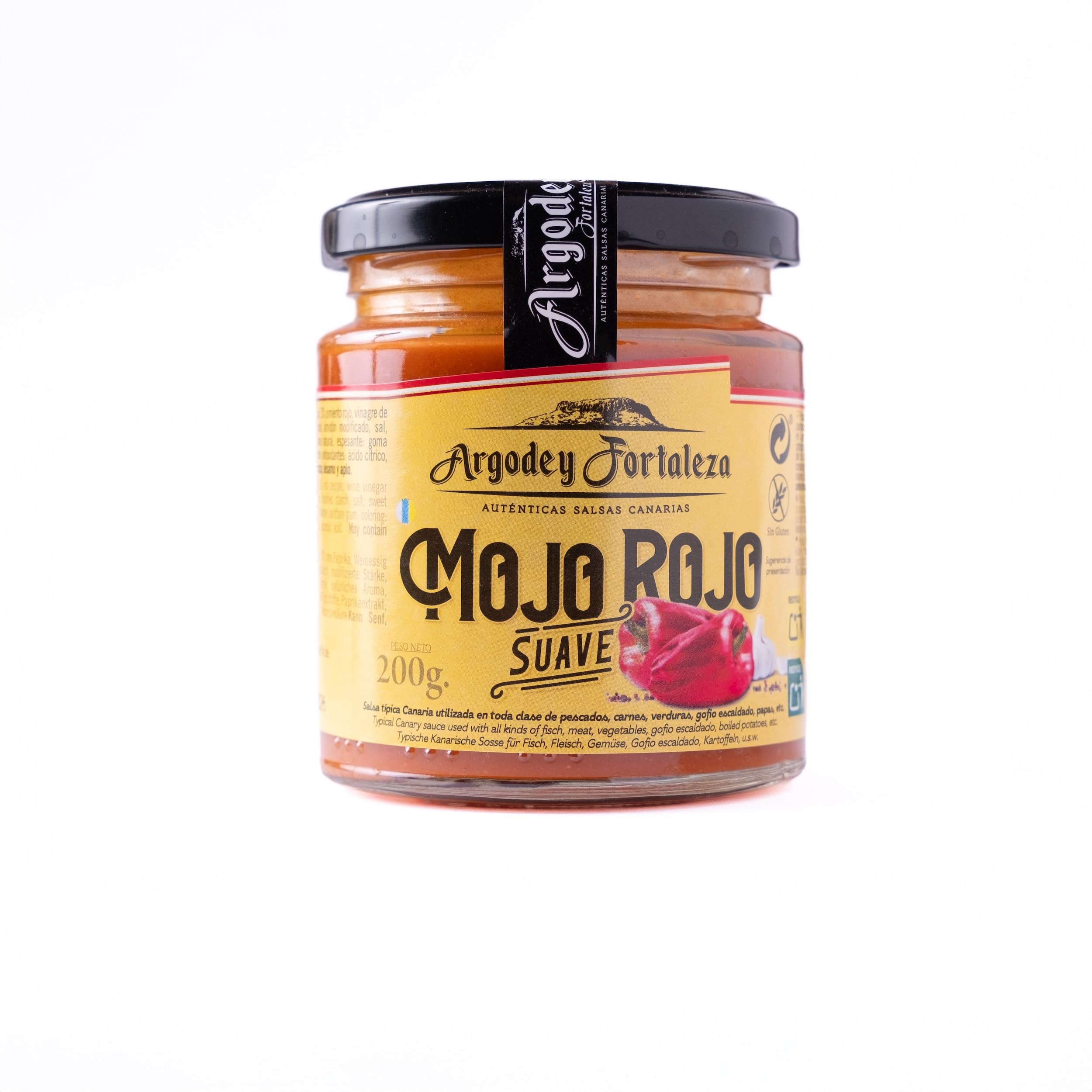 Argodey Fortaleza Mild Red Mojo - Authentic Canarian Recipe | 200g | Red Pepper & Garlic 1