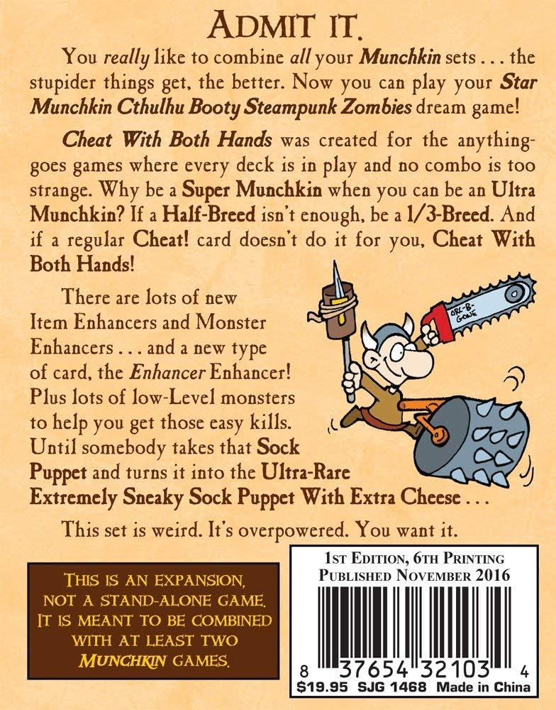 Steve Jackson Games Munchkin 7 Cheat With Both Hands Expansion Pack 4