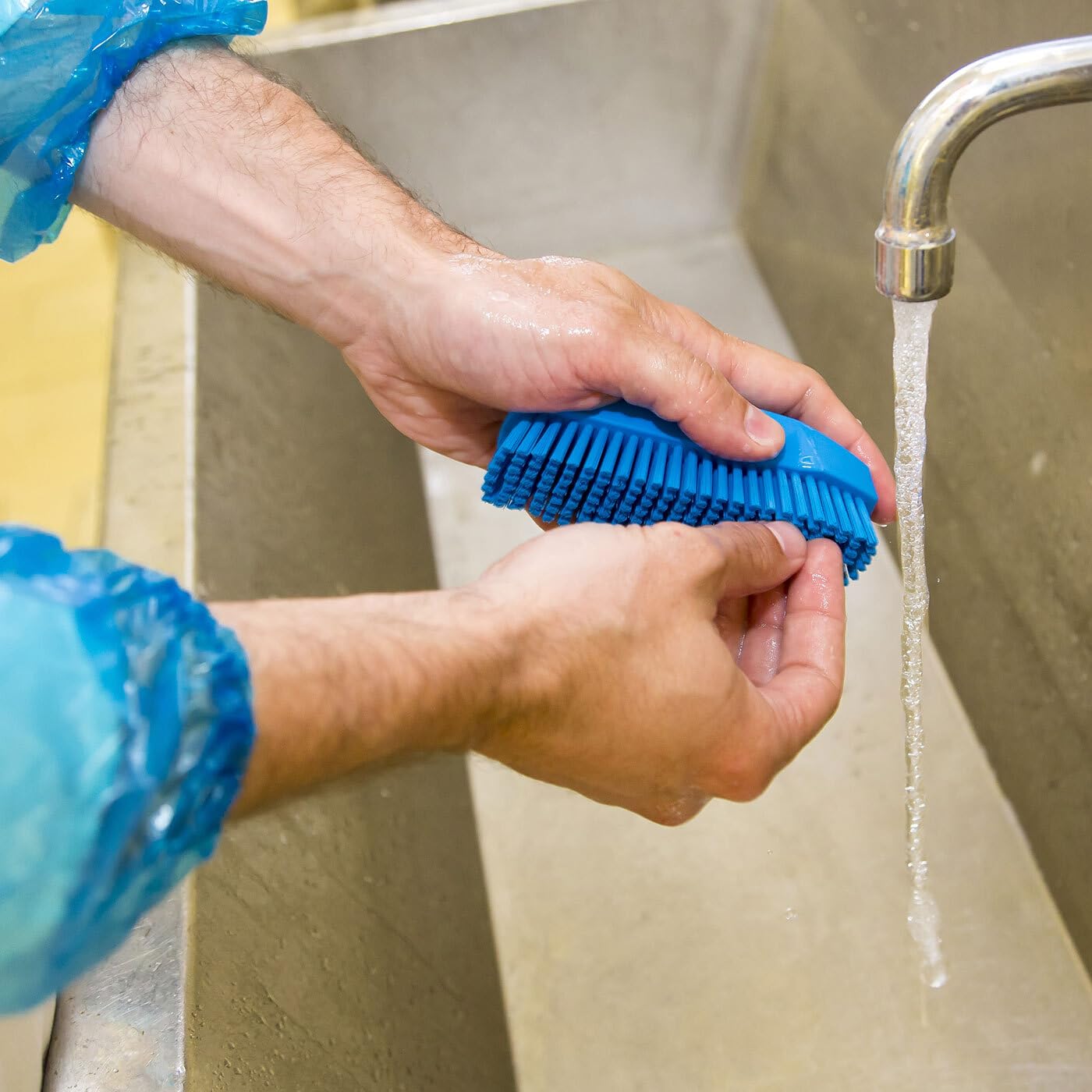 Vikan Scrub Brush - Stiff Angled Bristles for Bathroom & Grout Cleaning | Black | Model 64409 6
