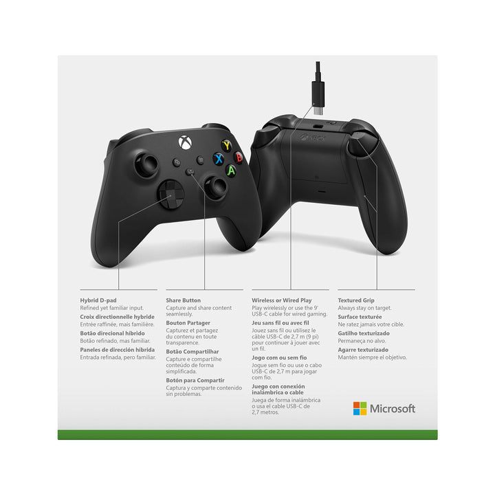 Xbox Wireless Controller with USB-C Cable for Xbox Series X|S, Xbox One, and Windows Devices