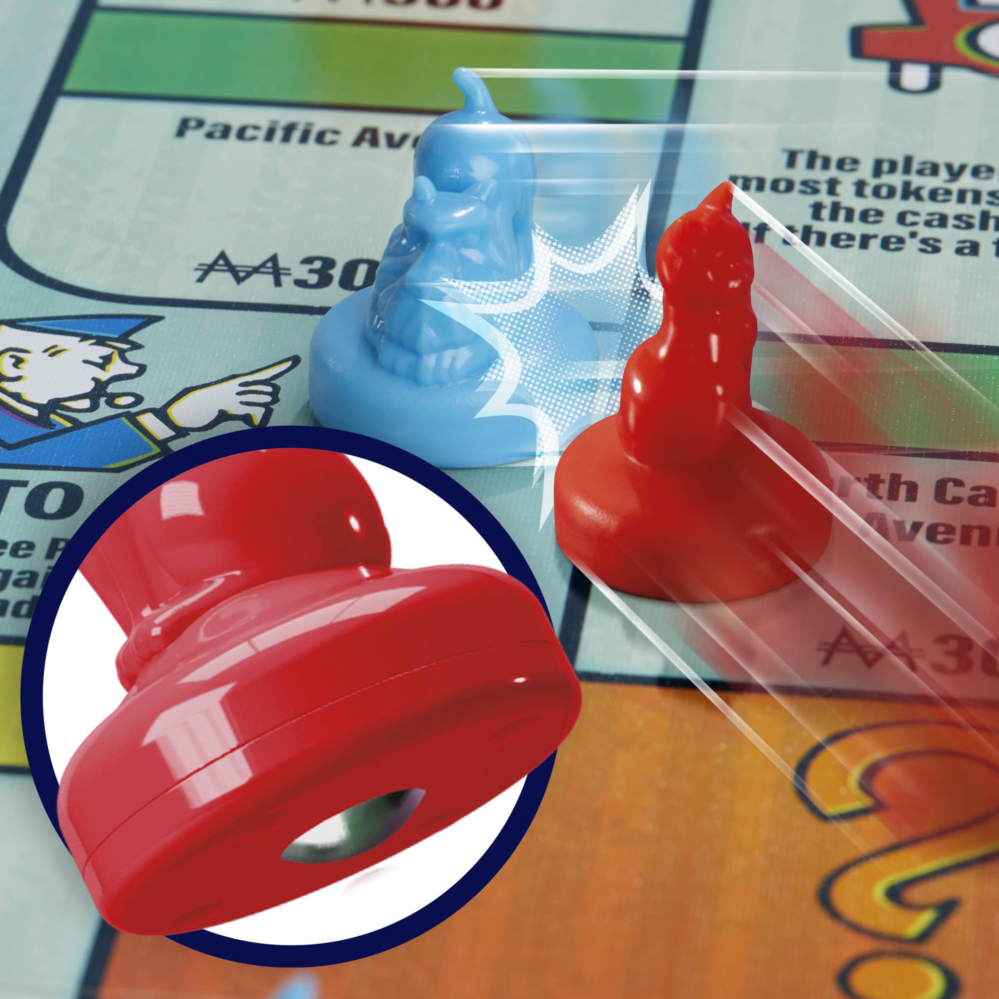 Monopoly Knockout Board Game for 2-8 Players | Fast-Paced Shuffleboard Style Action | Ages 8+