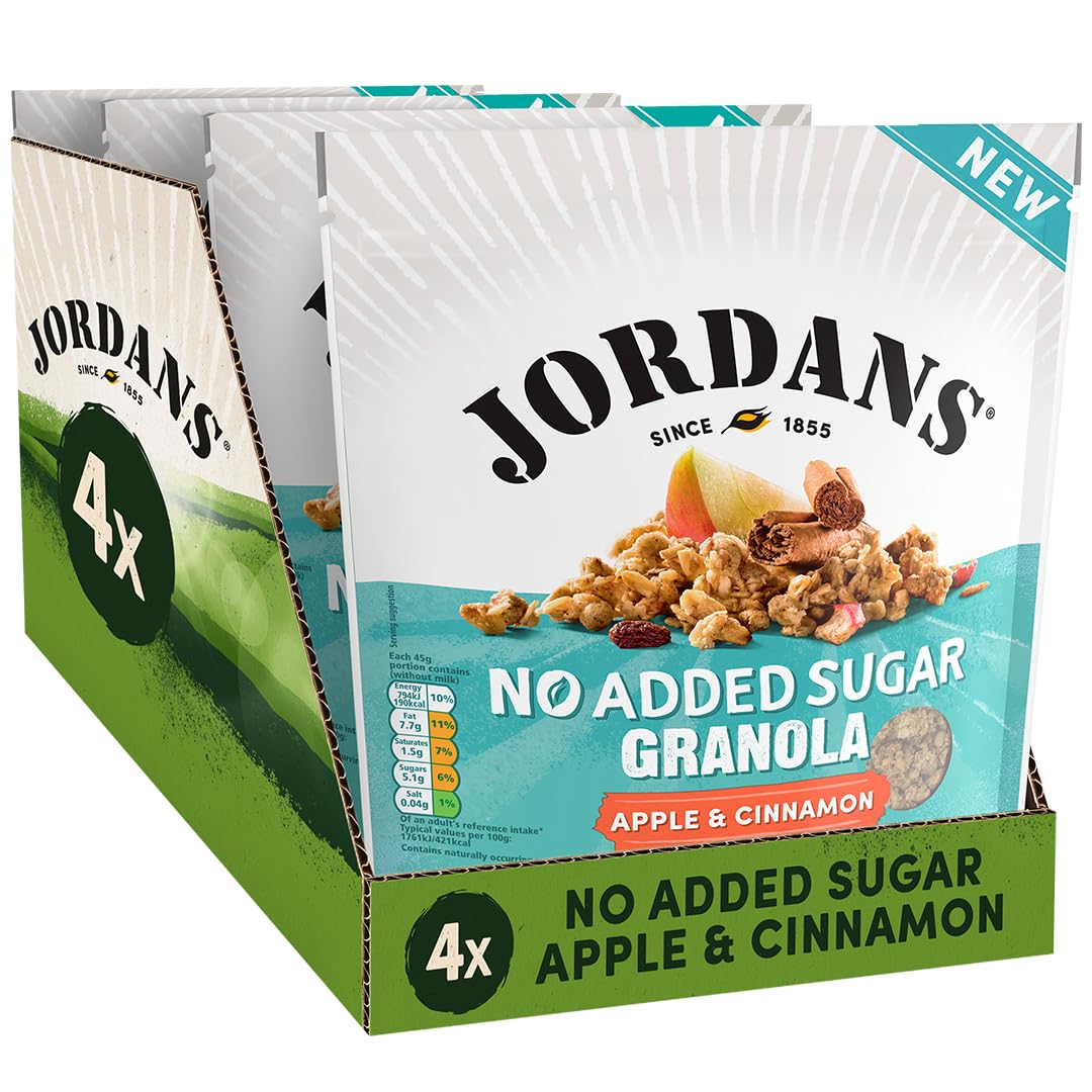 JORDANS No Added Sugar Granola - Apple and Cinnamon Flavor | Wholegrain Oats | 1.7 kg 1