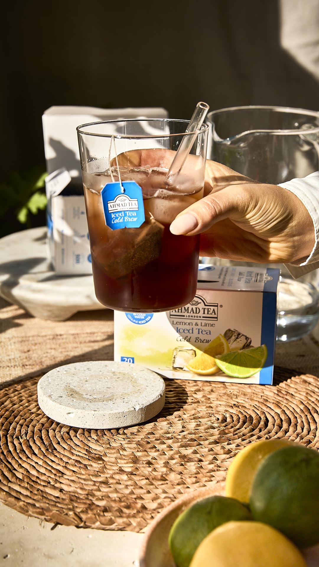 Ahmad Tea Lemon & Lime Cold Brew Black Tea - 20 Teabag Sachets 3