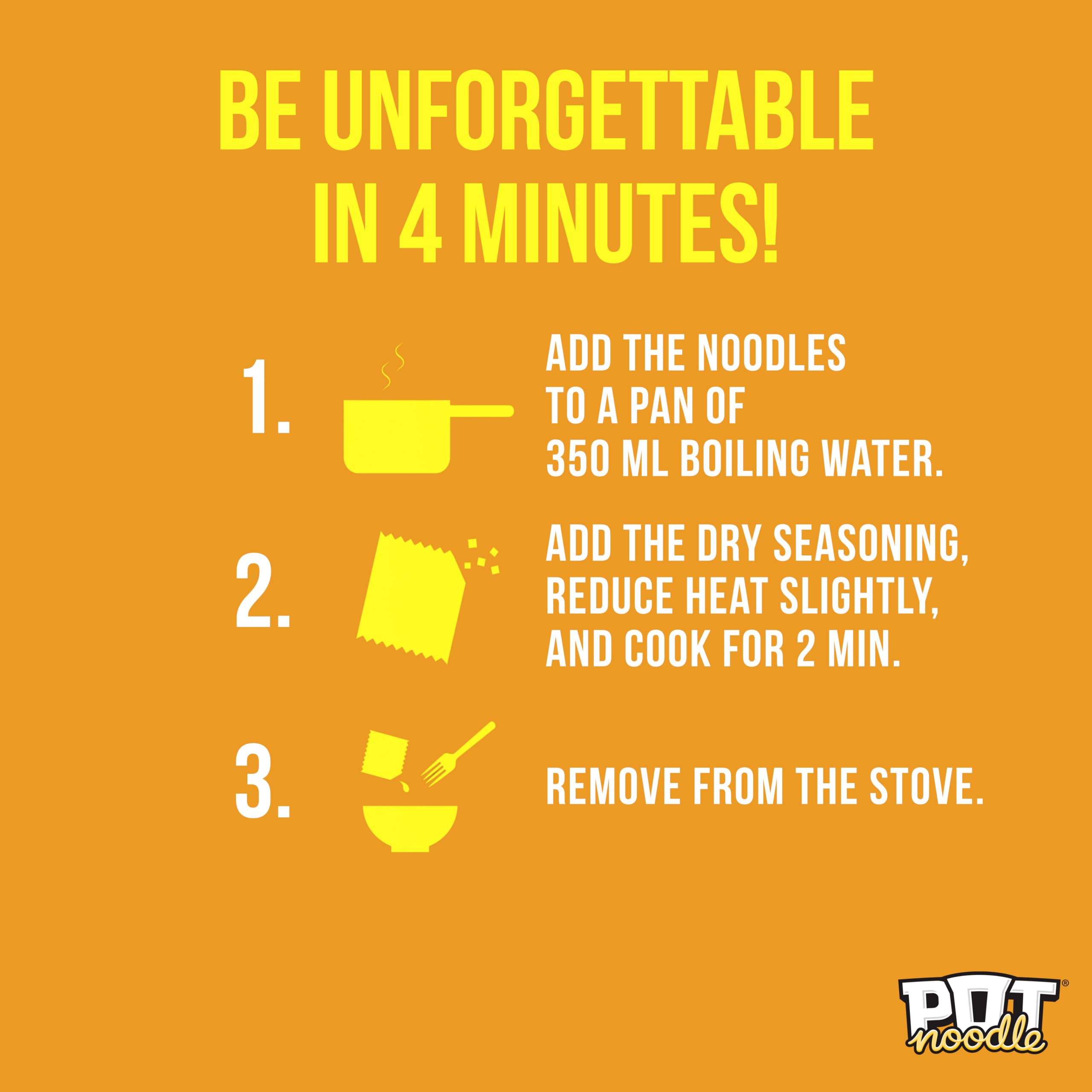Pot Noodle Original Curry Instant Noodles Block - 2 Servings | Ready in 4 Minutes 3