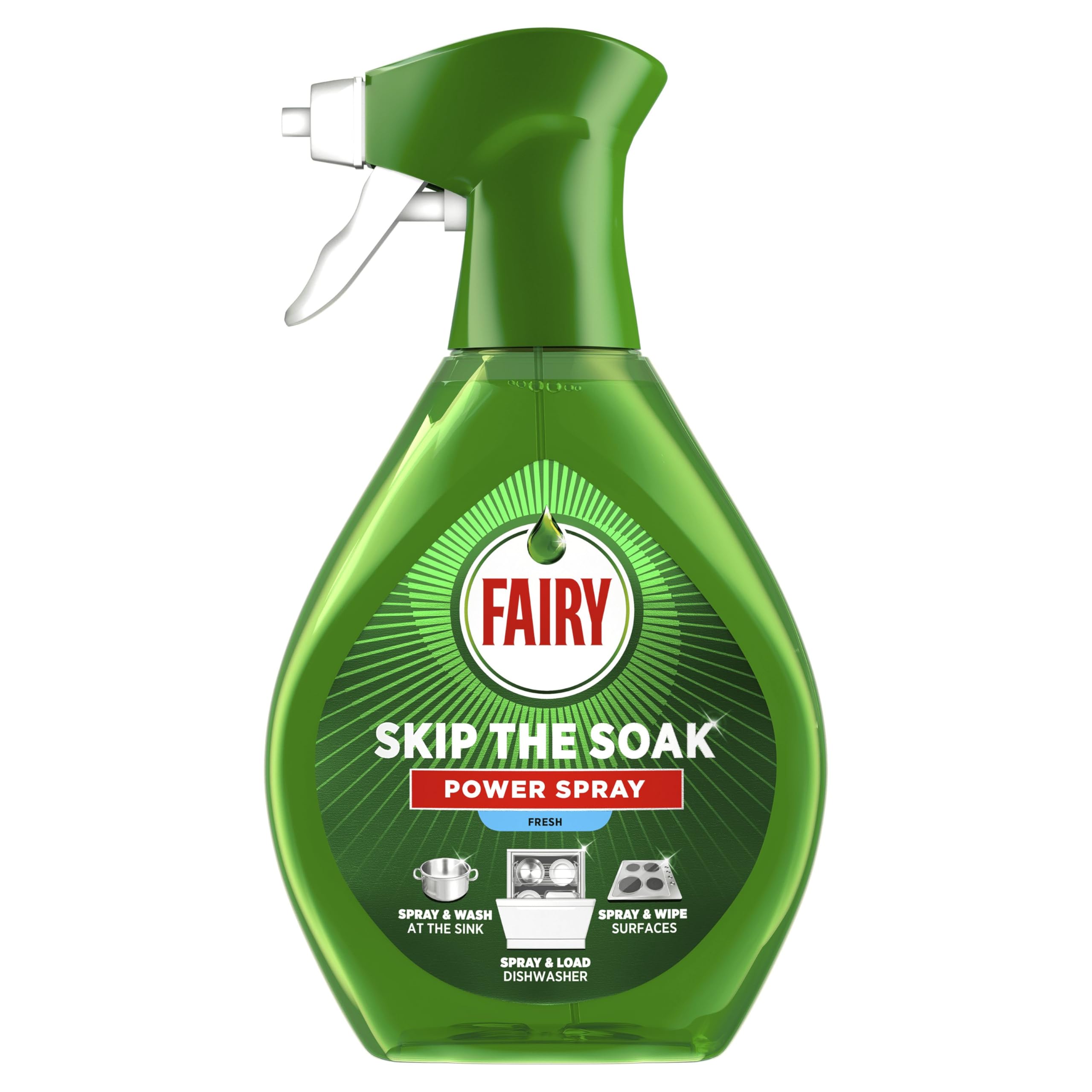 Fairy Skip the Soak Power Spray Pre-Treatment for Dishes, Fresh Scent, 650ml 1