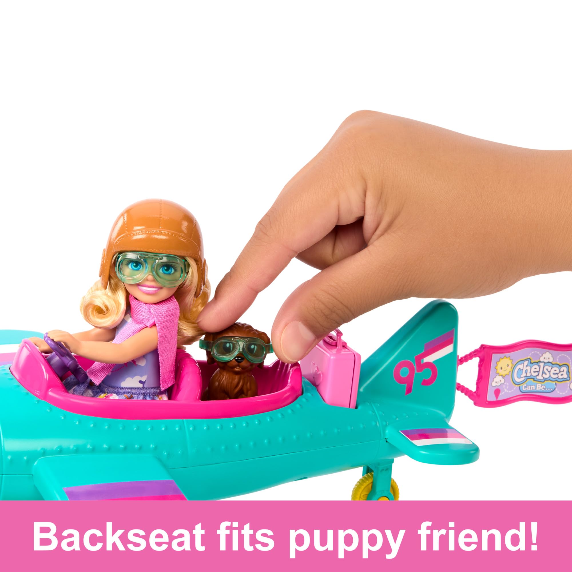 Barbie Chelsea Can Be… Doll & Plane Playset - Pilot Chelsea, Puppy, Spinner Propeller | Ages 3+ 3