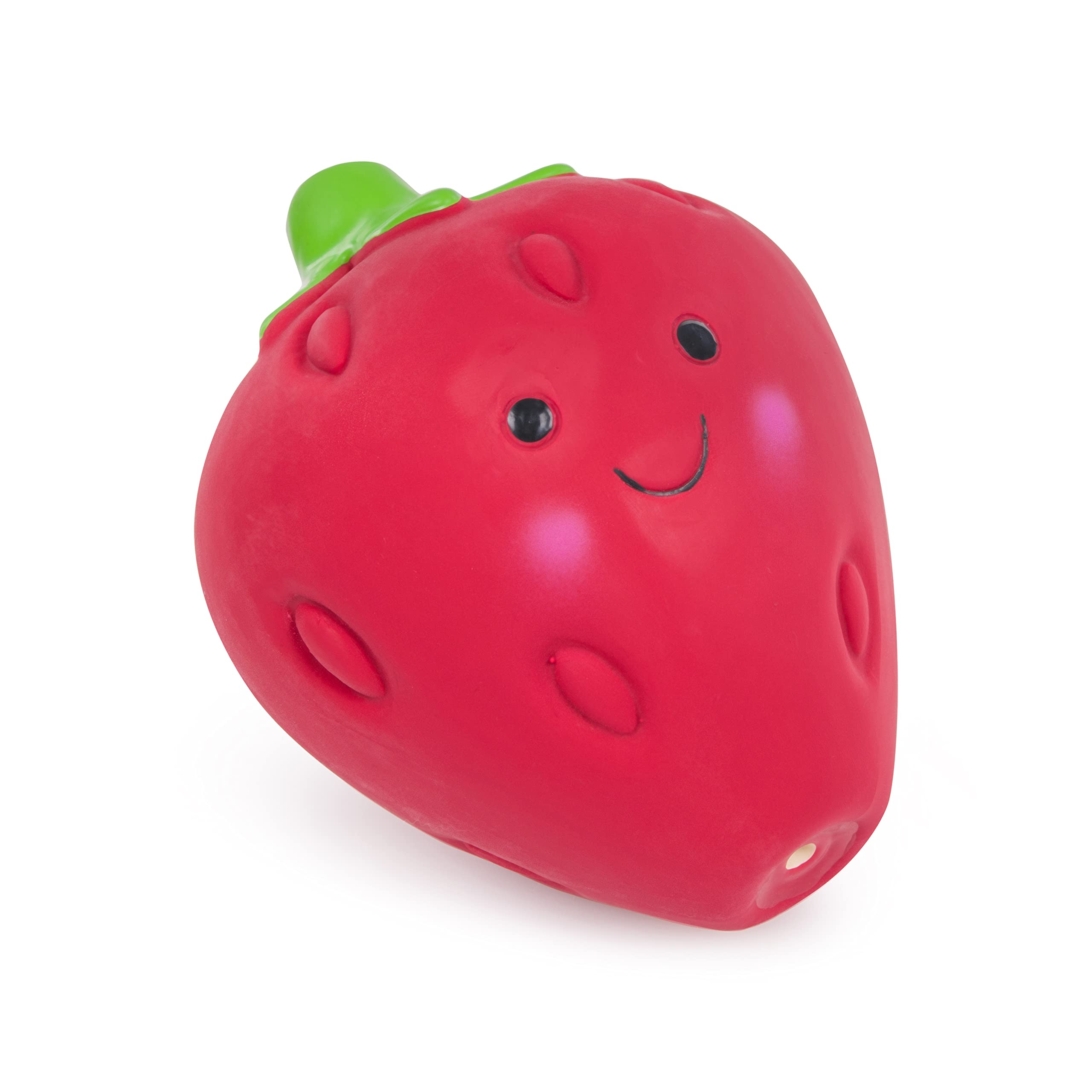 Petface Soft Latex Strawberry Chew Dog Toy - Large Size | Squeaky | Natural Rubber 3