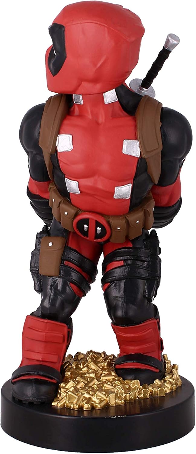 Marvel Deadpool Rear View Cable Guy - Controller & Phone Holder with Charging Cable