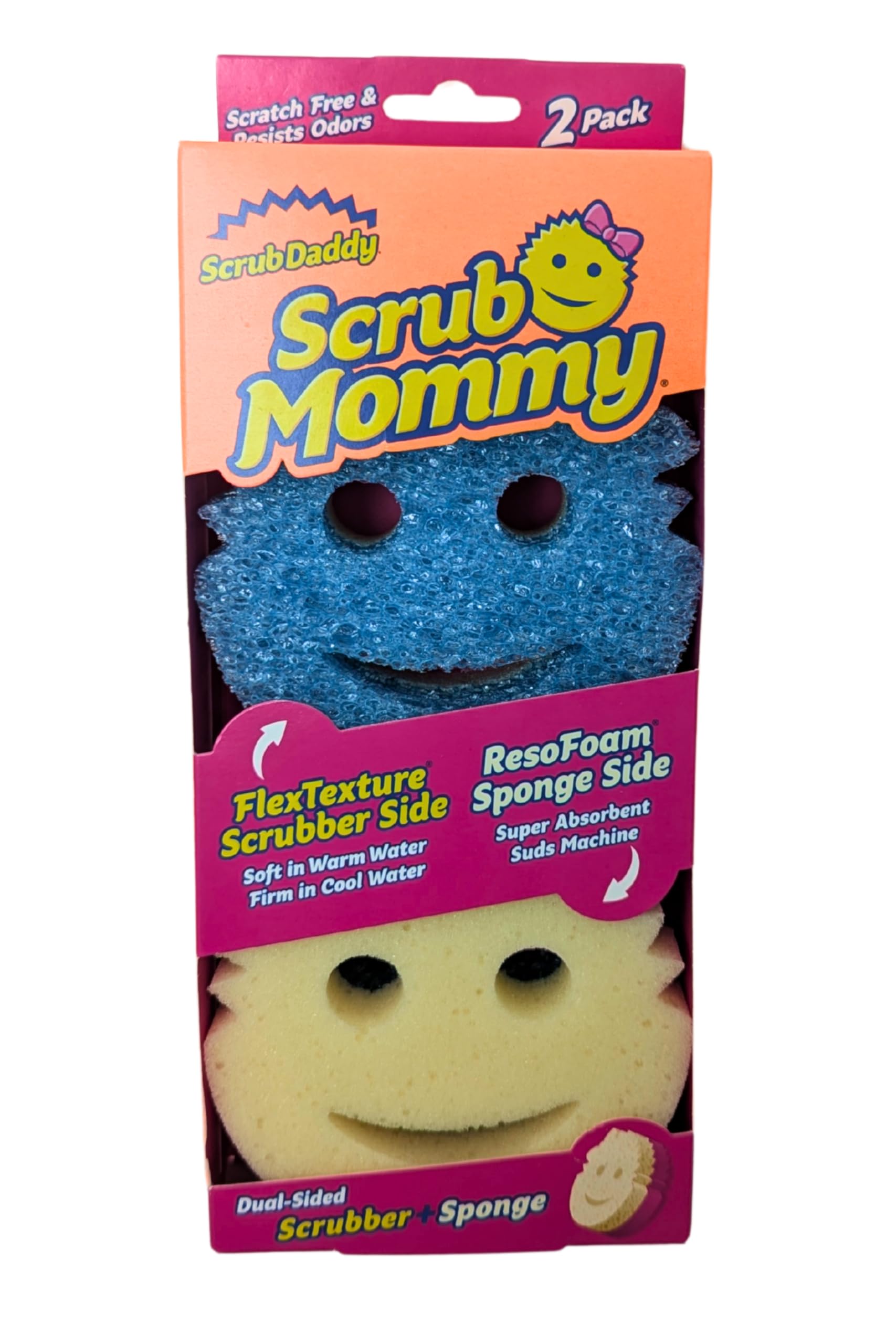Scrub Daddy Scrub Mommy Dual Sided Non-Scratch Cleaning Sponges - Blue, 2 Pack 1