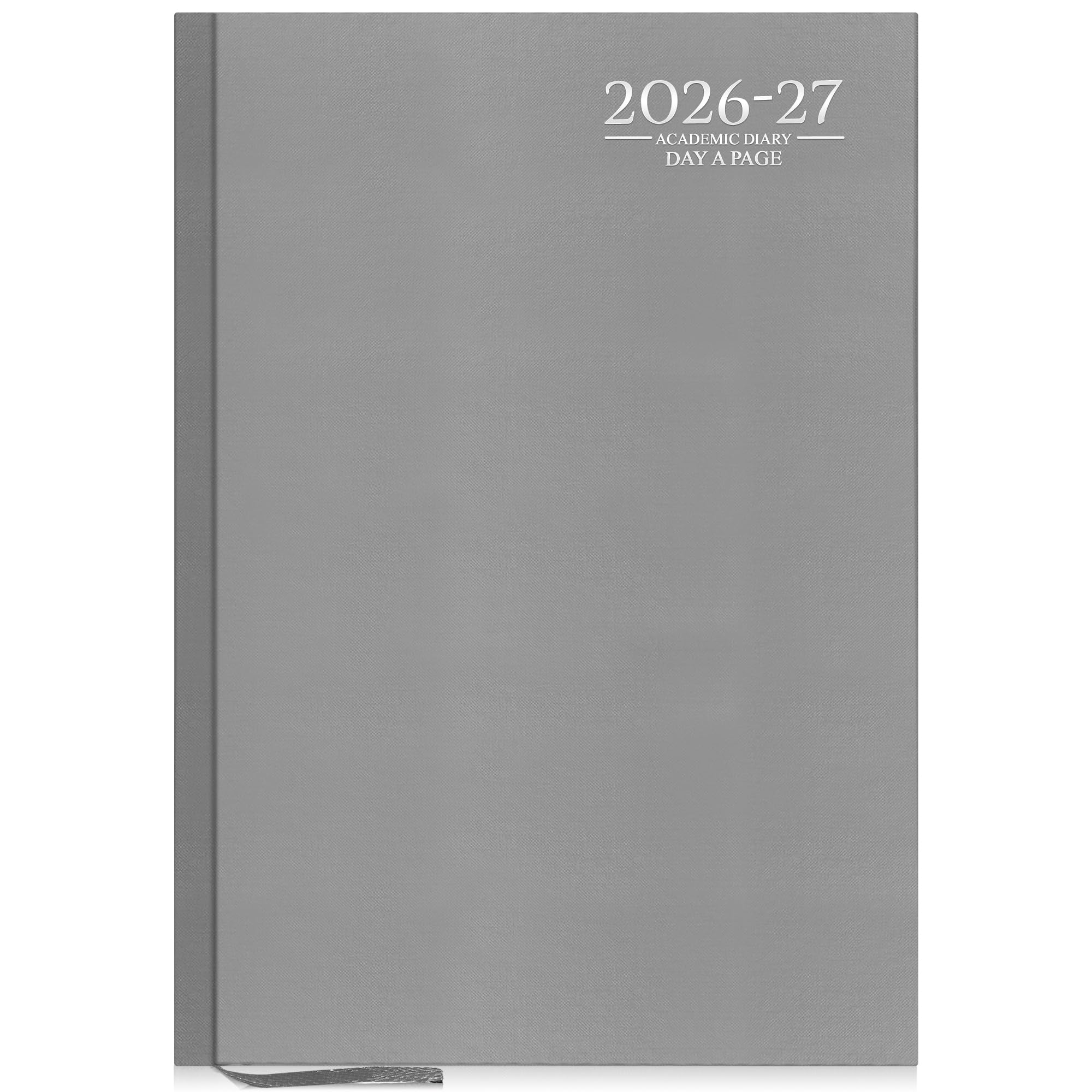 G4GADGET 2026-2027 Academic Diary A5 Day A Page Grey Hardback