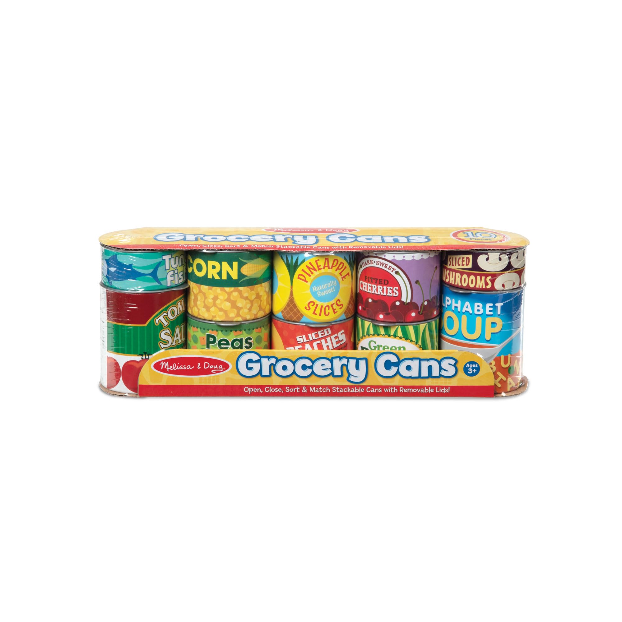 Melissa & Doug Let's Play House Grocery Cans - Pretend Play Food Set | Ages 3+ 7