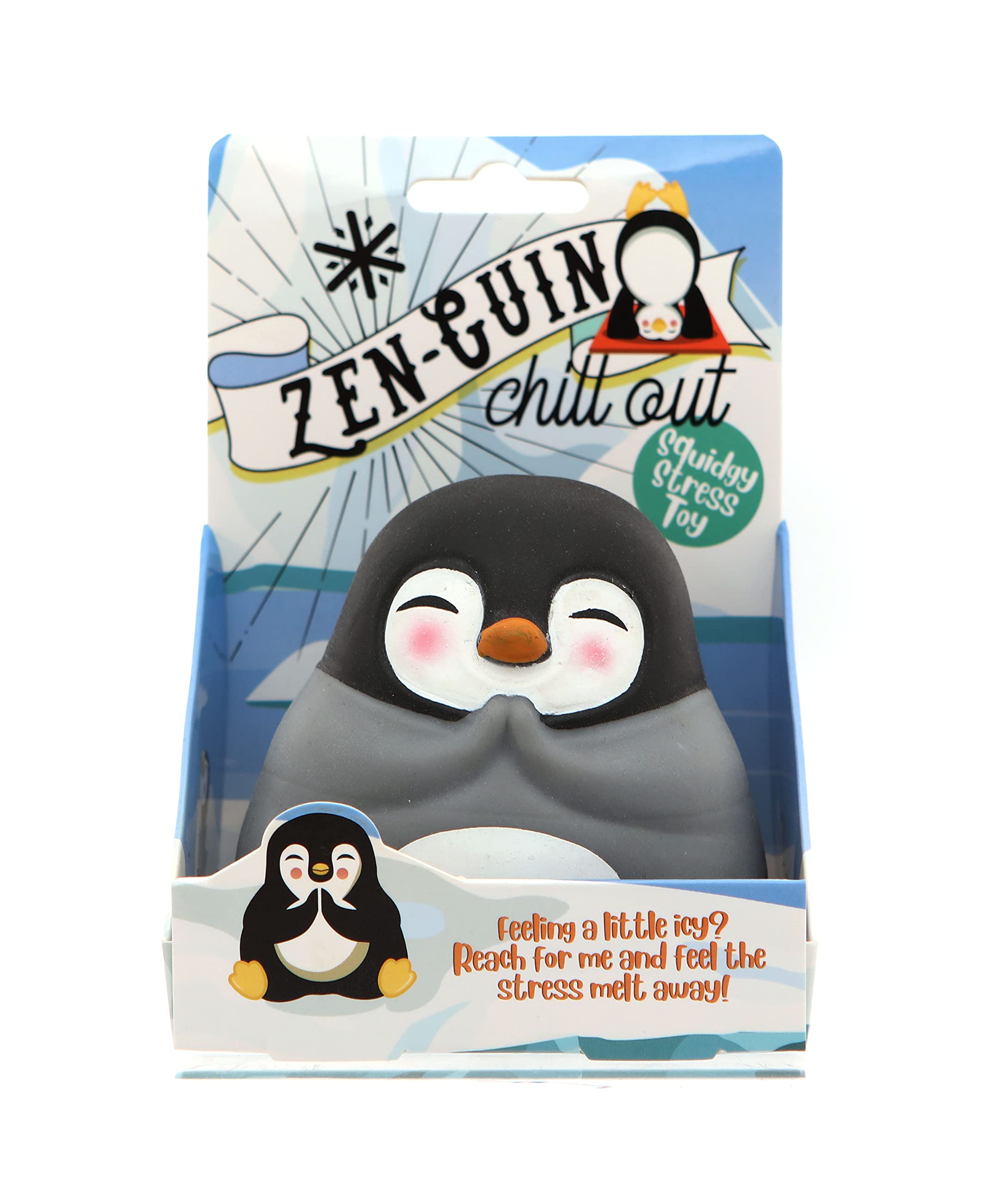 Boxer Gifts Zen-guin Stress Toy - Rubber Fidget Toy for Anxiety Relief | Small Blue Penguin Gift 1