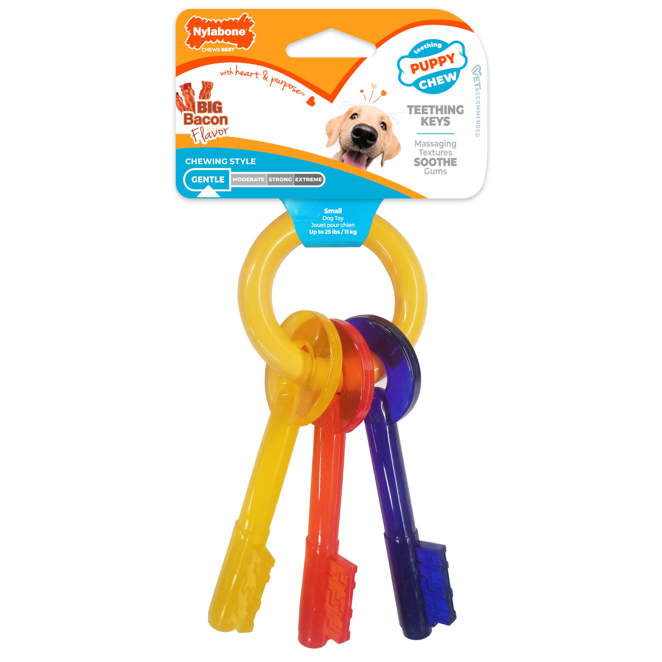 Nylabone Gentle Puppy Chew Toy - Bacon Flavor, Small (Up to 11 kg) 7