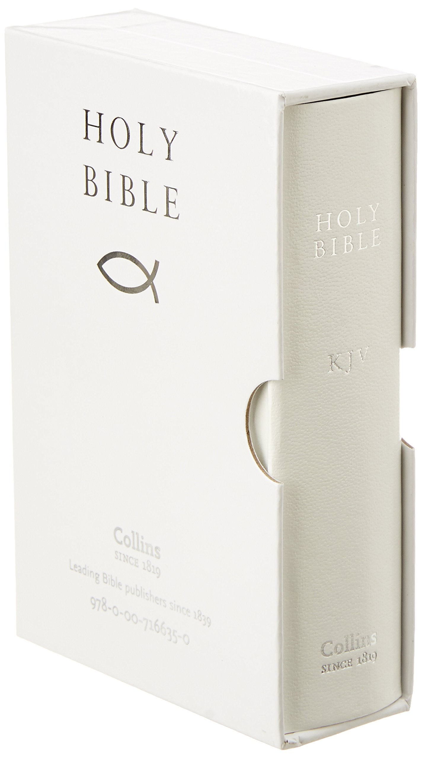 HarperCollins Holy Bible: King James Version (KJV) White Pocket Gift Edition - Leather Bound 1