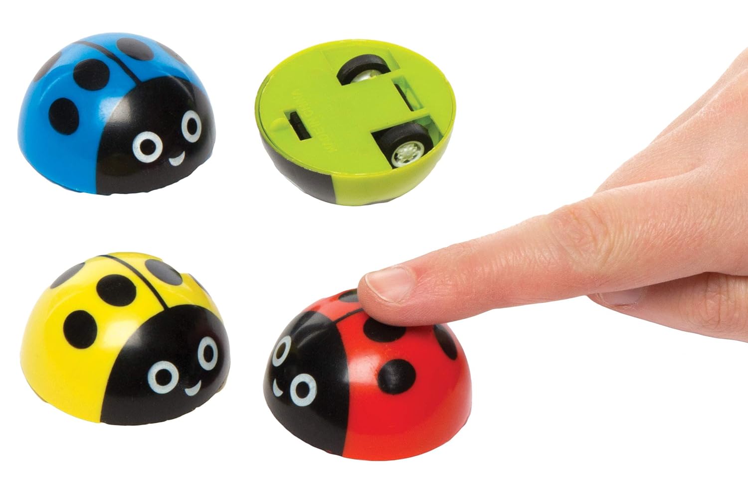 Baker Ross Ladybird Pull-Back Racers - 4 Pack with Assorted Colors, Age 3+ 1