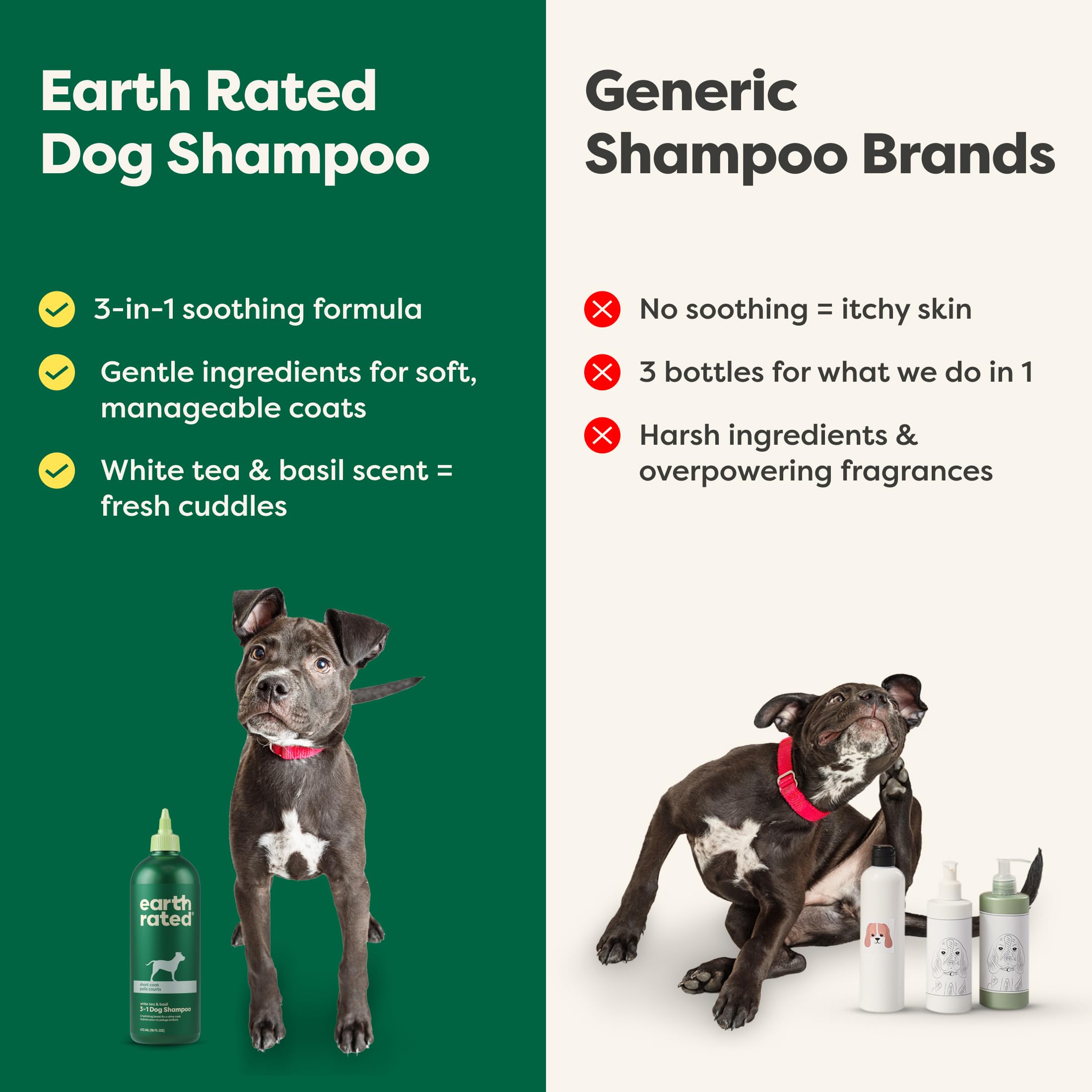 Earth Rated 3-in-1 Soothing Dog Shampoo and Conditioner with Oatmeal | White Tea & Basil Scent | 473ml 5