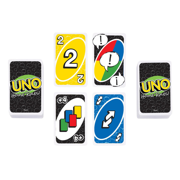 Mattel UNO House Rules Card Game for Family, Party & Travel - HRL31