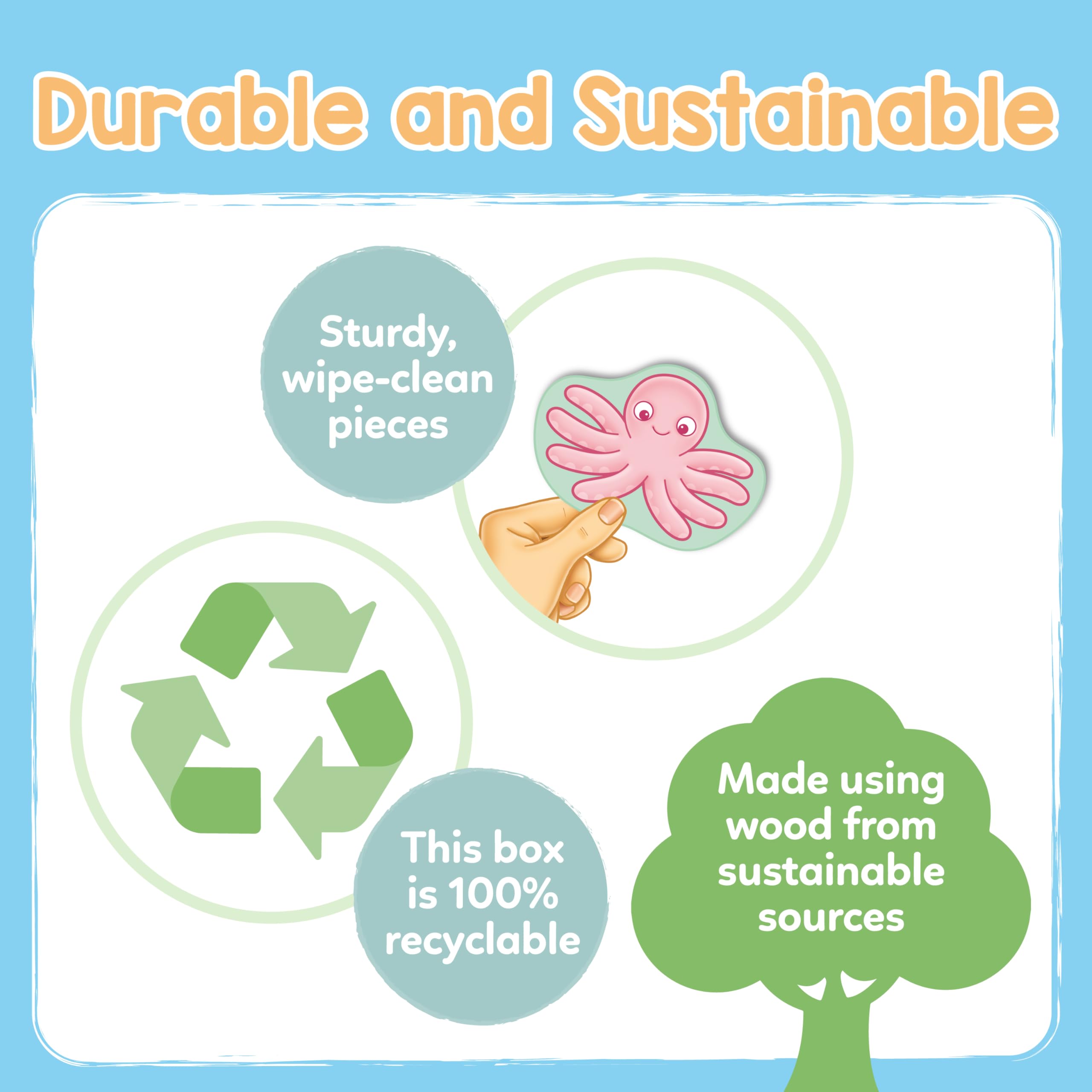 Orchard Toys Under The Sea Wooden Nesting Puzzle - Ages 1+ | 5 Sea Creatures | Educational Toy 6