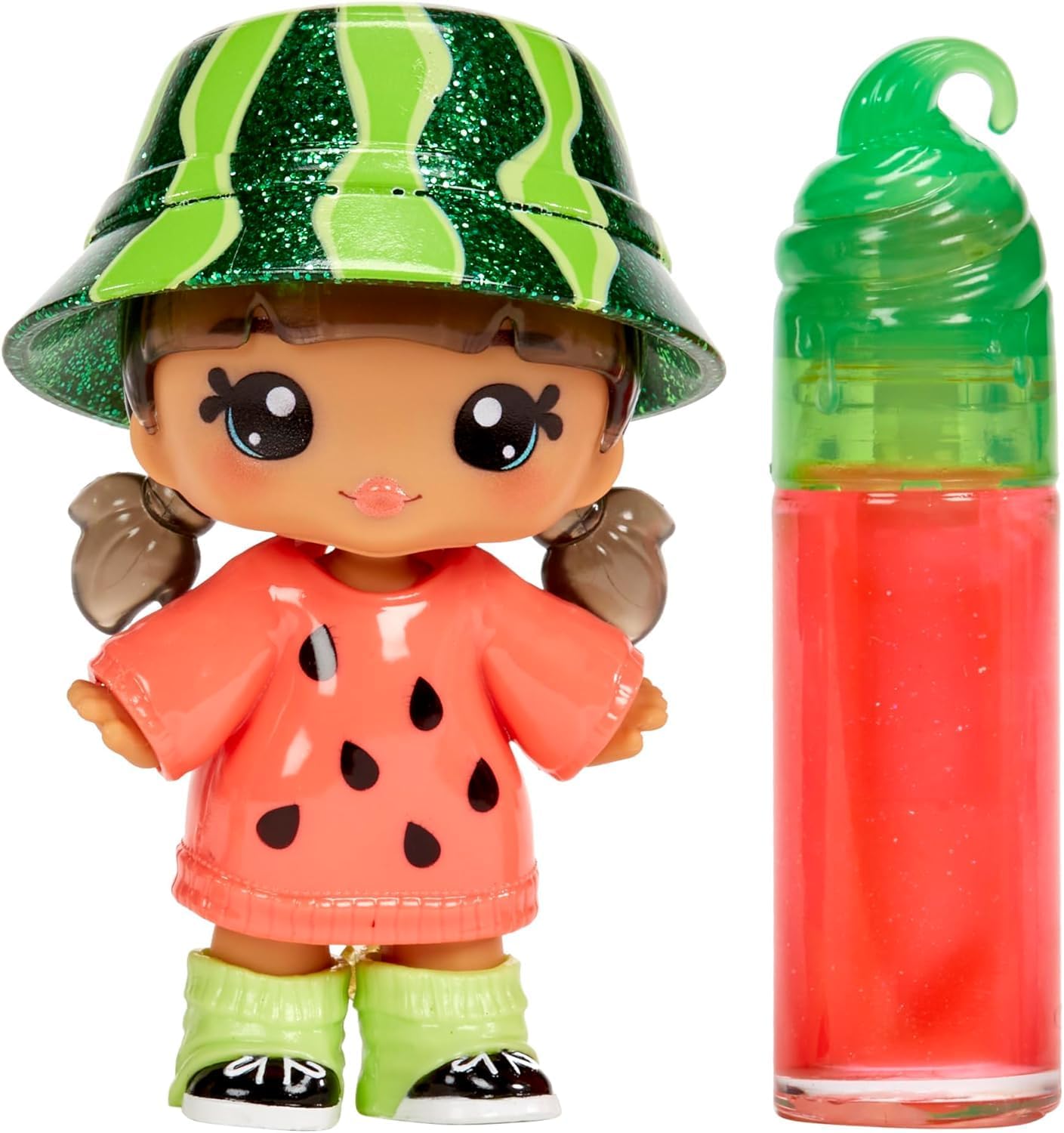 Yummiland Maya Wassermelonenpuppe – Duftendes DIY-Lipgloss-Set für Kinder ab 4 Jahren 4