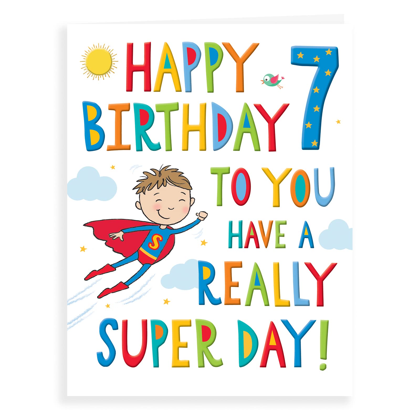 Piccadilly Greetings Hatty Boots Birthday Card for Seven (7) Year Old Boy | Multi Color | 1 Count 1
