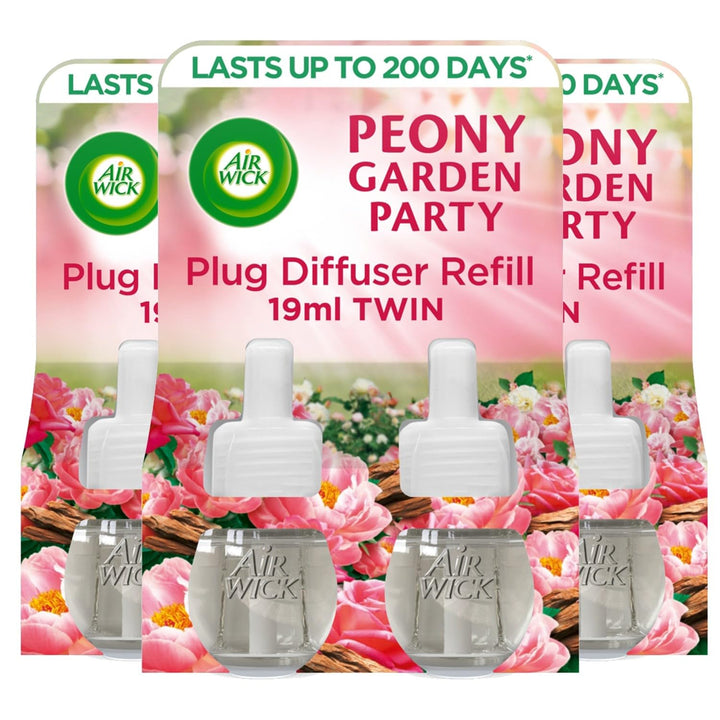 Air Wick - Peony Garden Party Plug in Diffuser Refill, 6 Pack (19ml Each)