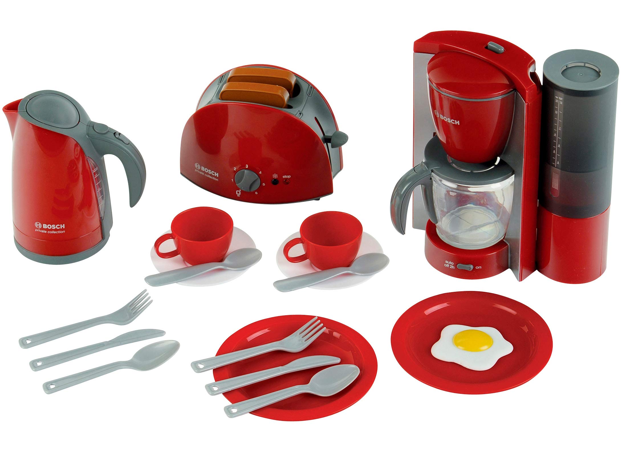 Theo Klein 9564 Bosch Breakfast Set with Toaster, Coffee Machine, and Kettle Toy for Ages 3+ 2
