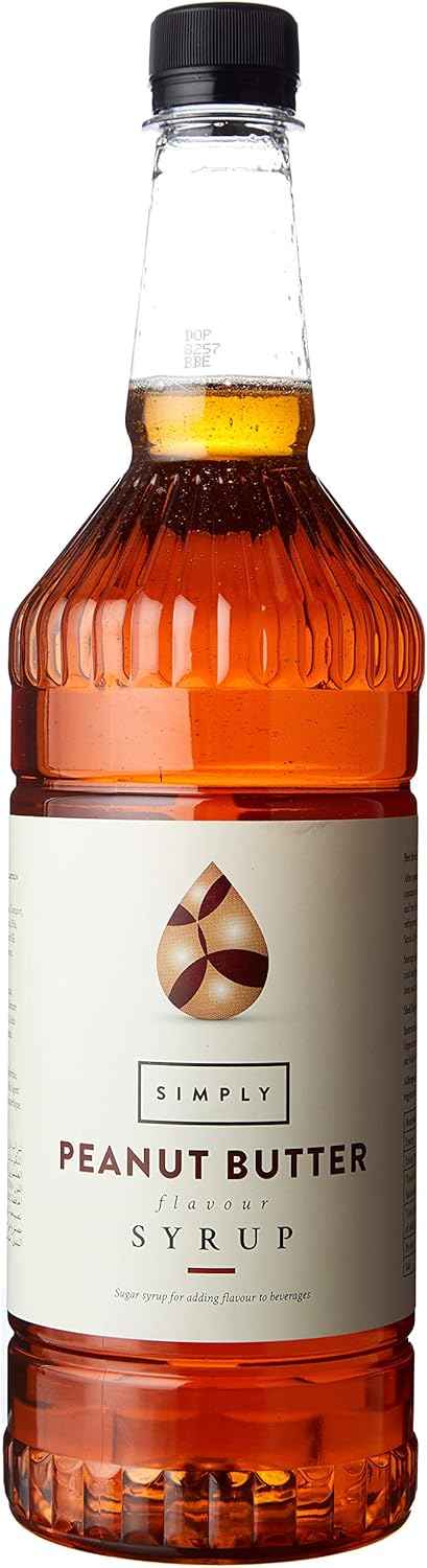 Simply - Peanut Butter Syrup, Vegan & Nut-Free Flavoured Syrup for Coffee, Cocktails & Baking
