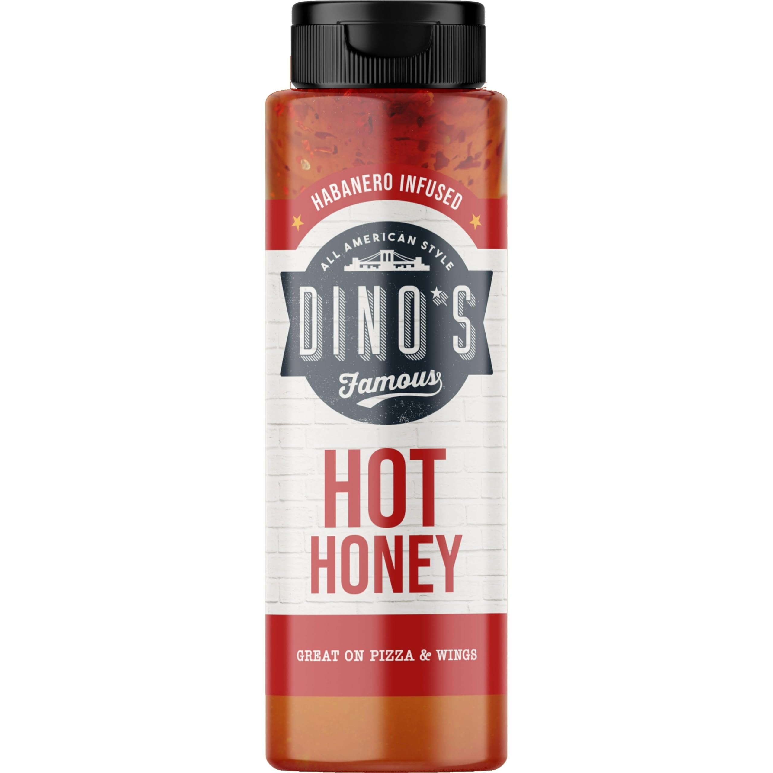 Dino's Famous Hot Honey Habanero Infused Sauce - Sweet & Spicy Drizzle, 350g 1