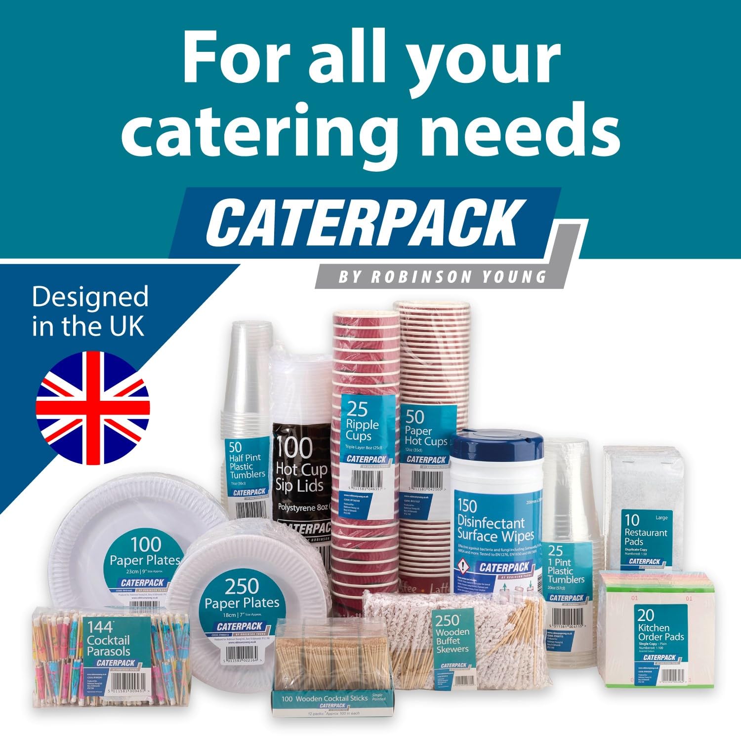 CATERPACK BY ROBINSON YOUNG Freezer Bags - 100 Pack Medium Food Storage with Twist Ties | 25cm x 38cm 5
