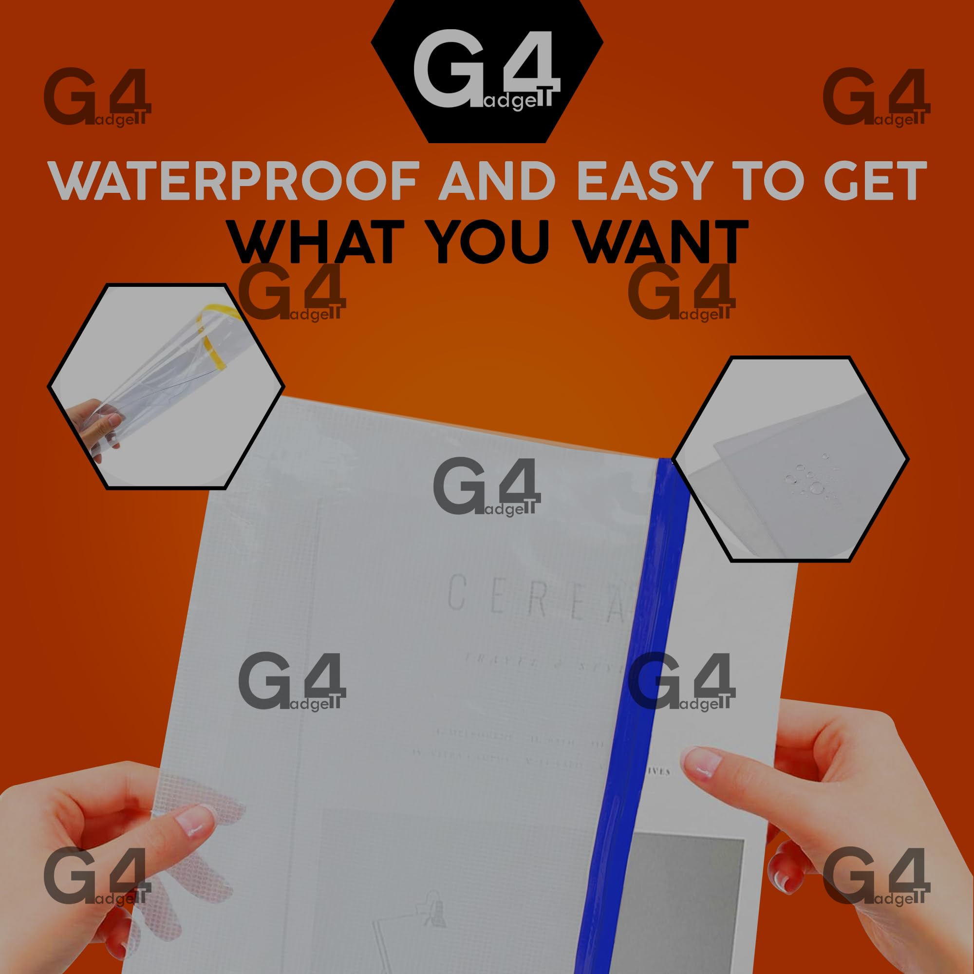 G4GADGET A4 Plus Zipper Pouch Document Bags - Pack of 5 | 370mm x 260mm | Assorted Colors 5